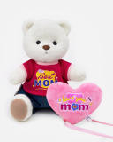 White Bear with Outfit & Heart Pillow
