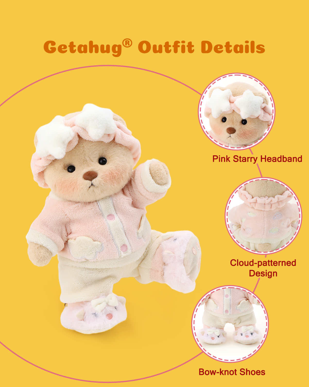 Star Hairband Pajama Set |Handmade Jointed Teddy Bear Gift-Getahug