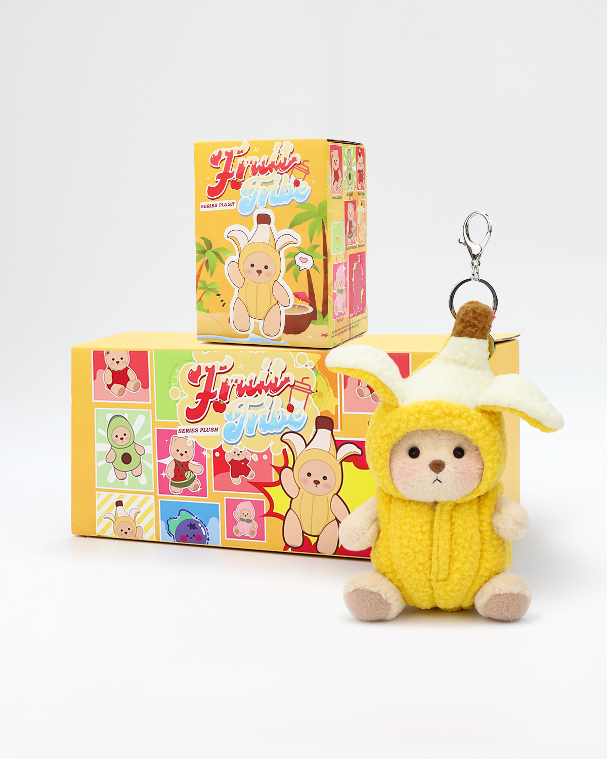 Getahug Fruit Tribe Series Mini Bear Blind Box | 5.9 Inches Plush Bag Charm Keychains Gift
