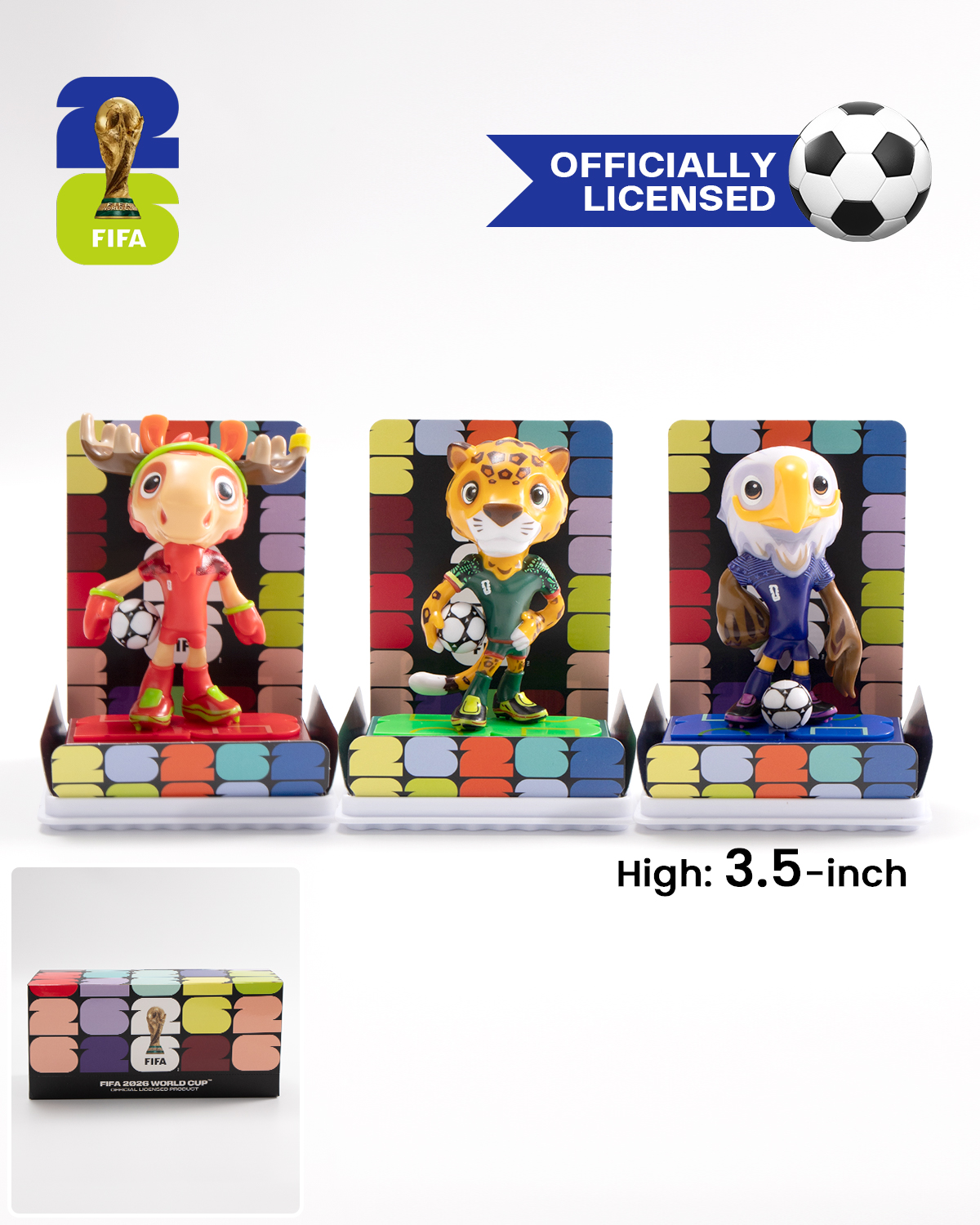 FIFA World Cup 2026 Official Mascot Figurine Set | Premium Acrylic Display Collectible Gift for Soccer Fans