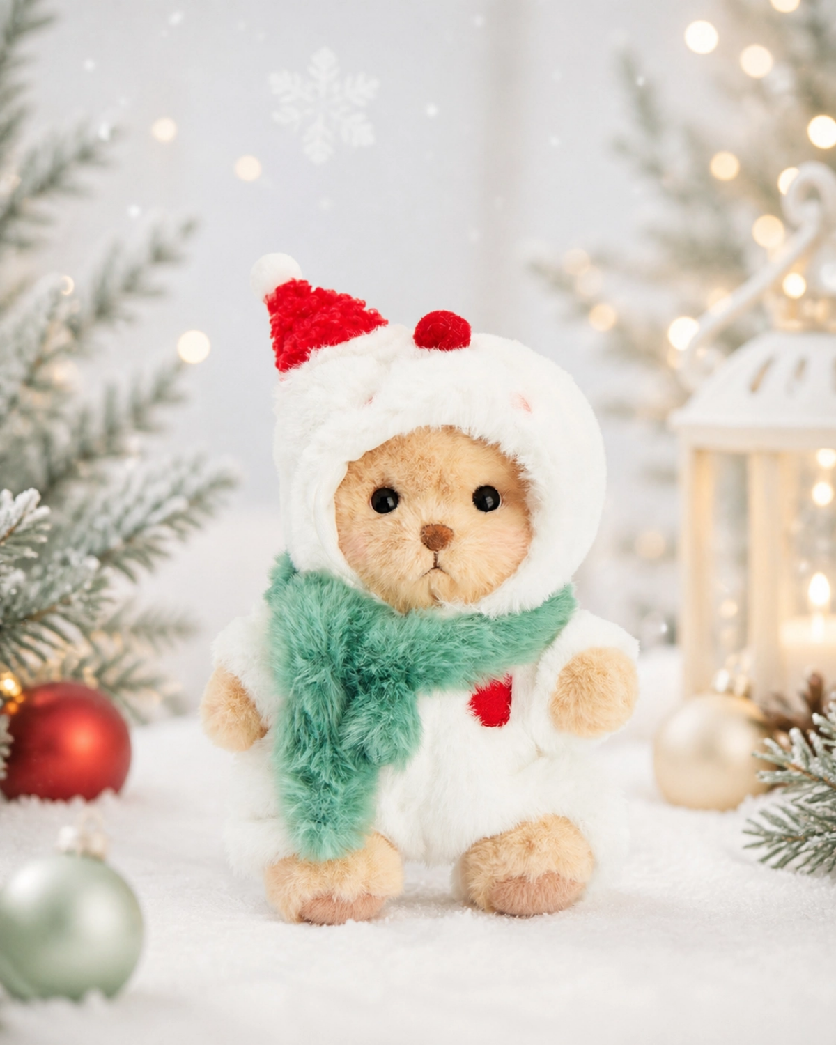 Getahug Snowman Mini Bear | 5.9 Inches Stuffed Animal Bag Charm Keychains Christmas Gift