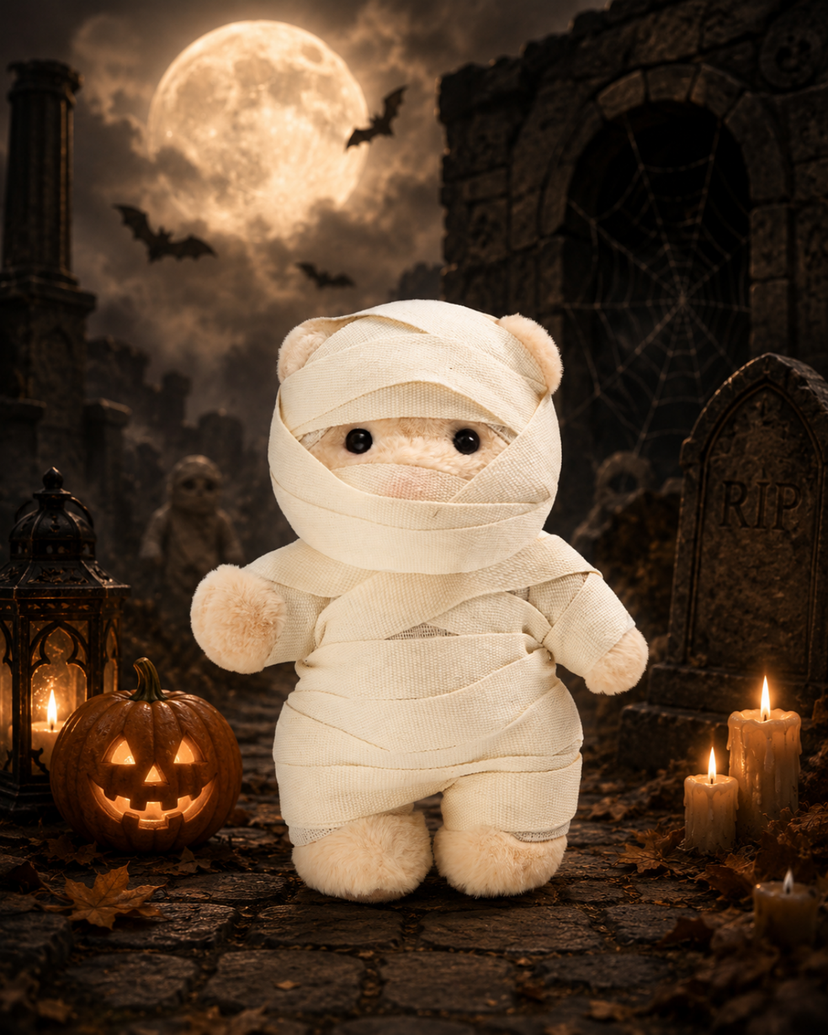 Getahug Halloween Mummy Mini Bear Keychain | Halloween Limited Edition 5.9 Inches Plush Animal Gift