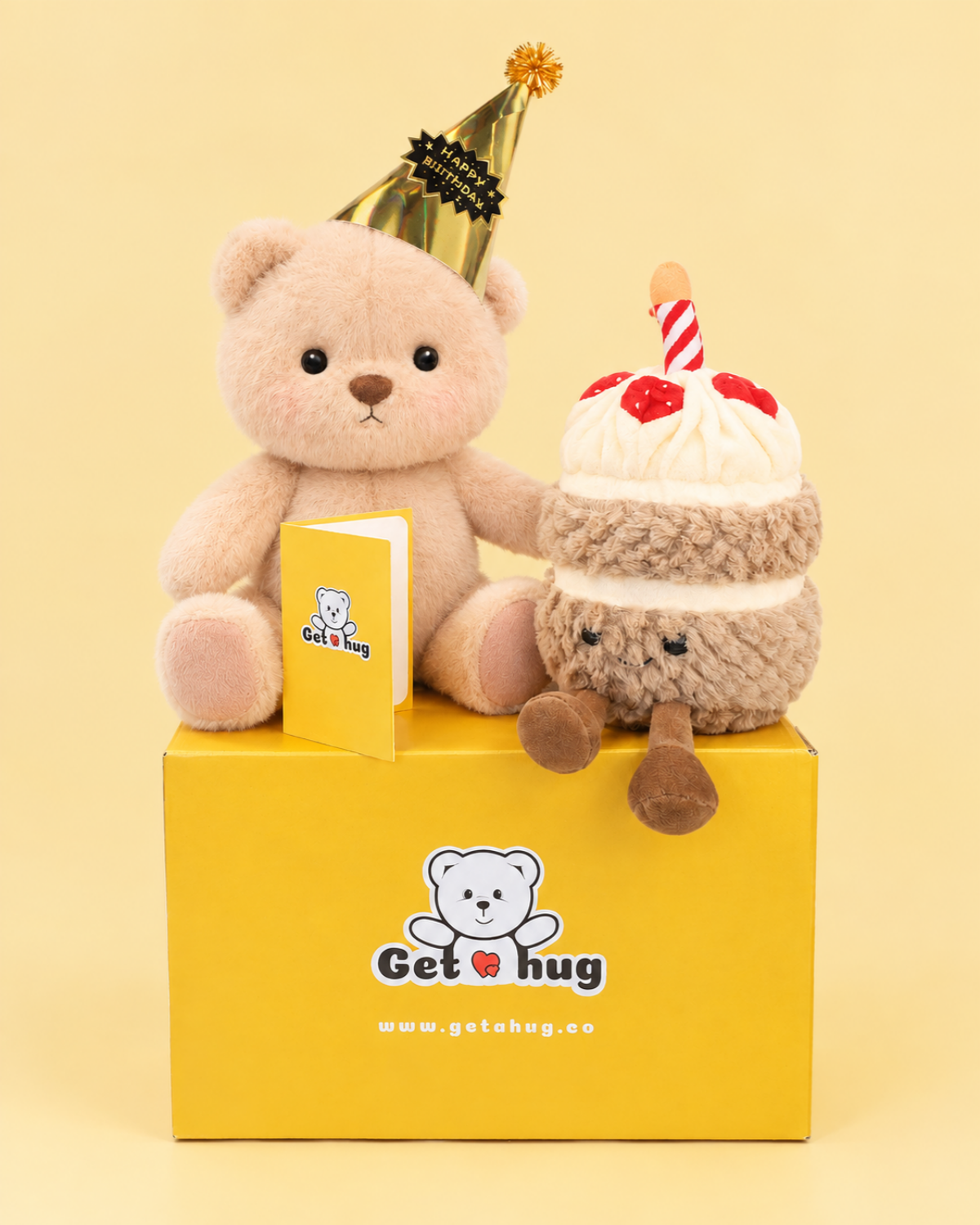 Getahug Handmade Jointed Teddy Bear Birthday Gift Bundle