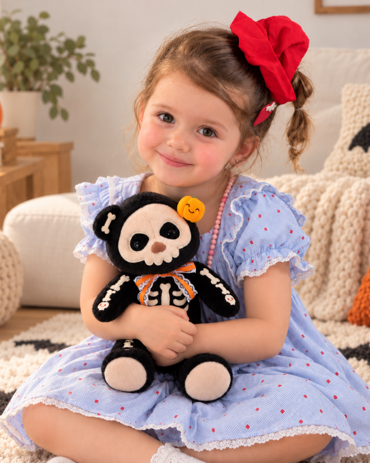 Getahug Halloween Skeleton Teddy Bear | Halloween Limited Edition Handmade Jointed Stuffed Animal Gift