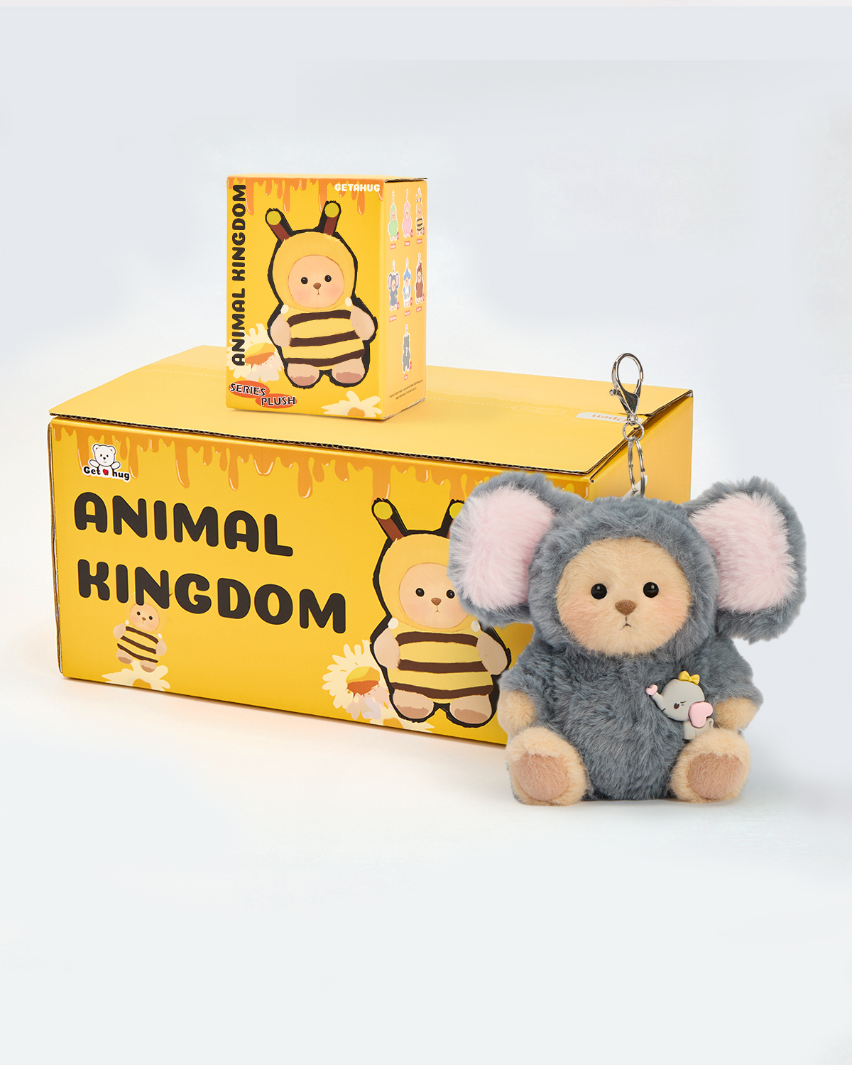Getahug Animal Kingdom Series Mini Bear Blind Box | 5.9 Inches Plush Pendant Keychain Bag Charm