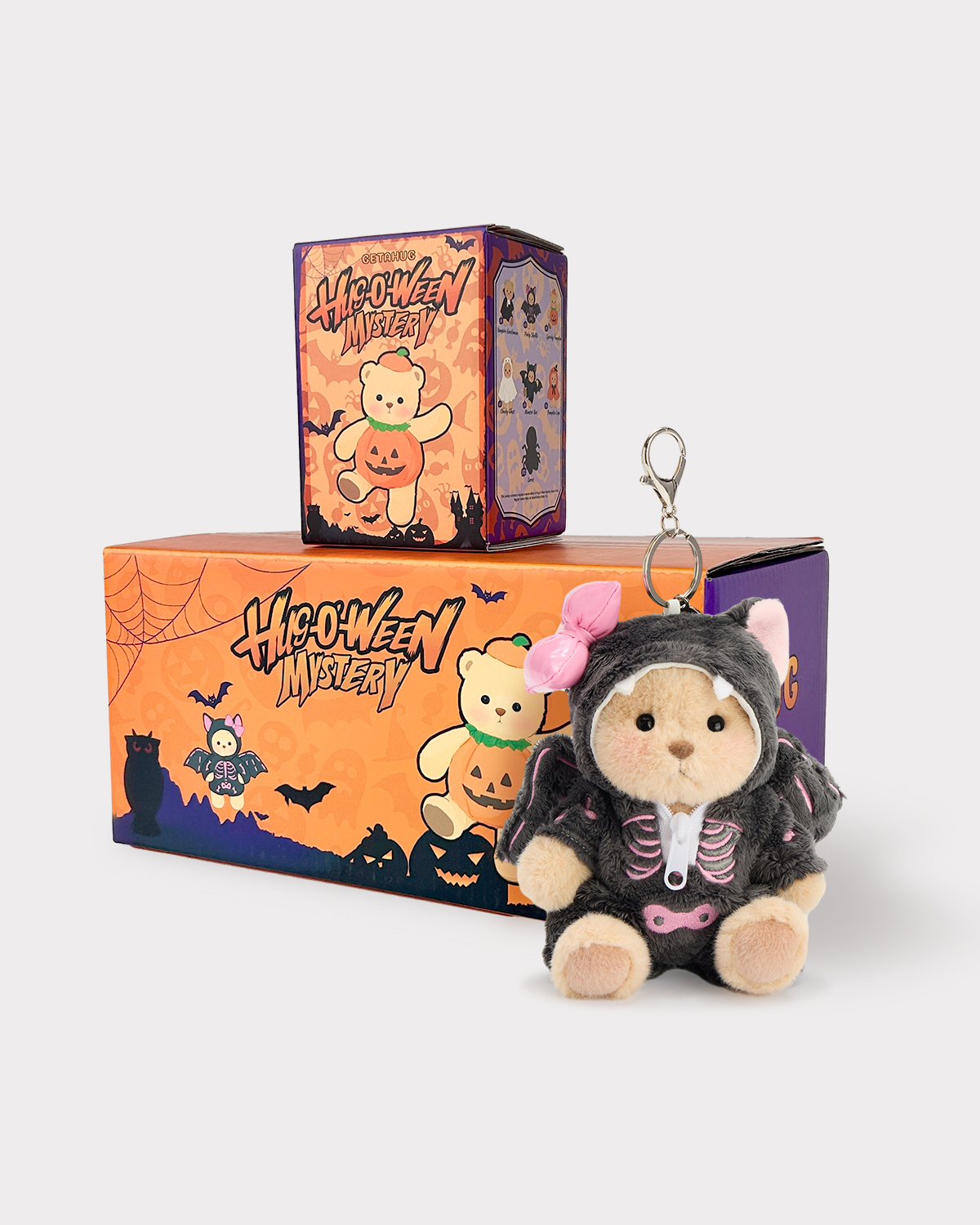 Getahug Hug-o'-Ween Series Mini Bear Blind Box | Halloween Limited Edition 5.9 Inches Plush Pendant Keychains Bag Charm Gifts