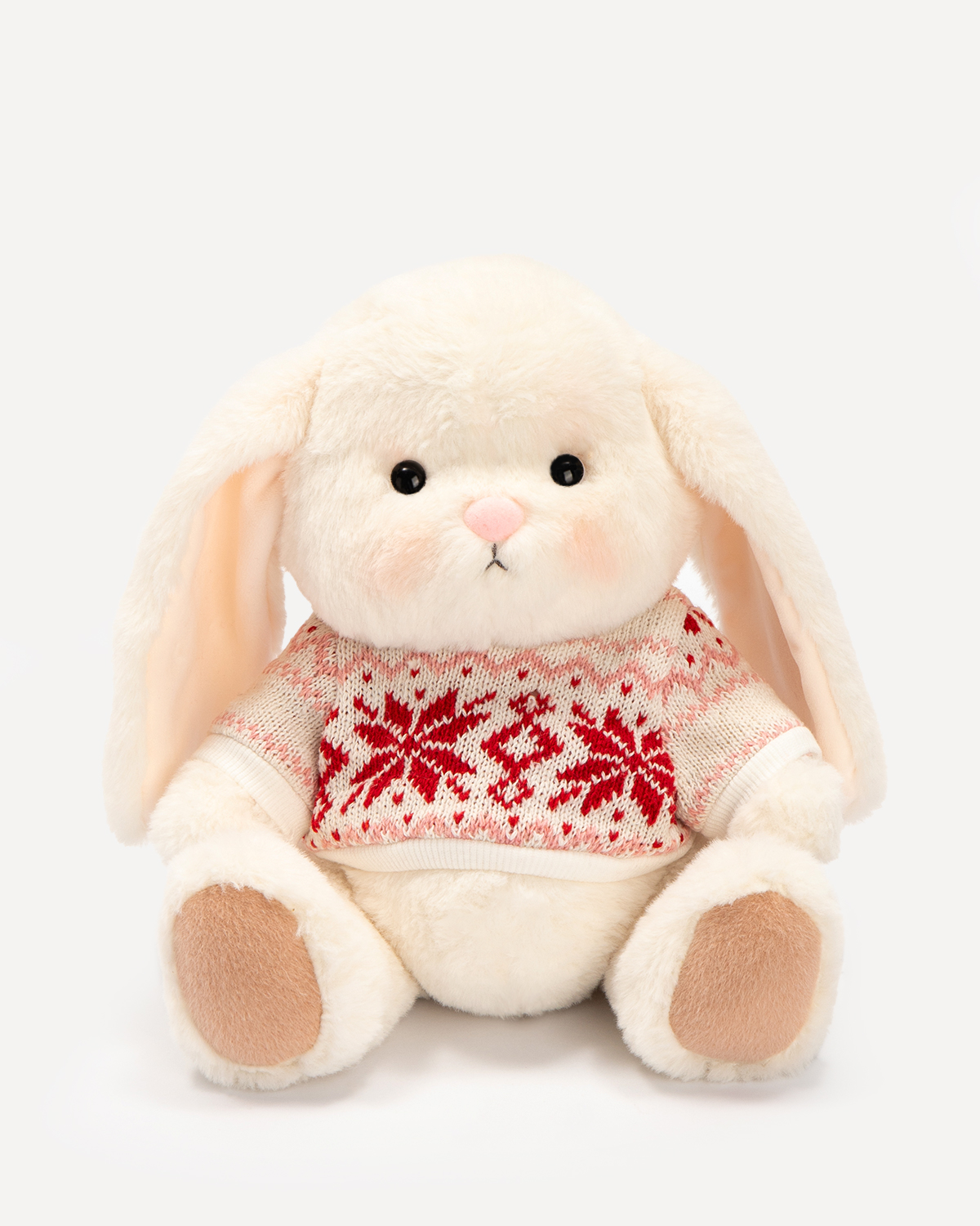 Getahug Christmas Snowflake Sweater Bunny | Handmade Jointed Stuffed Animal Gift