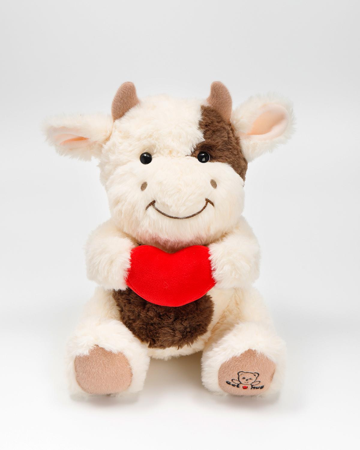 Getahug The Cuddly Magnetic Cow with a heart | Handmade Jointed Stuffed Animal Gift