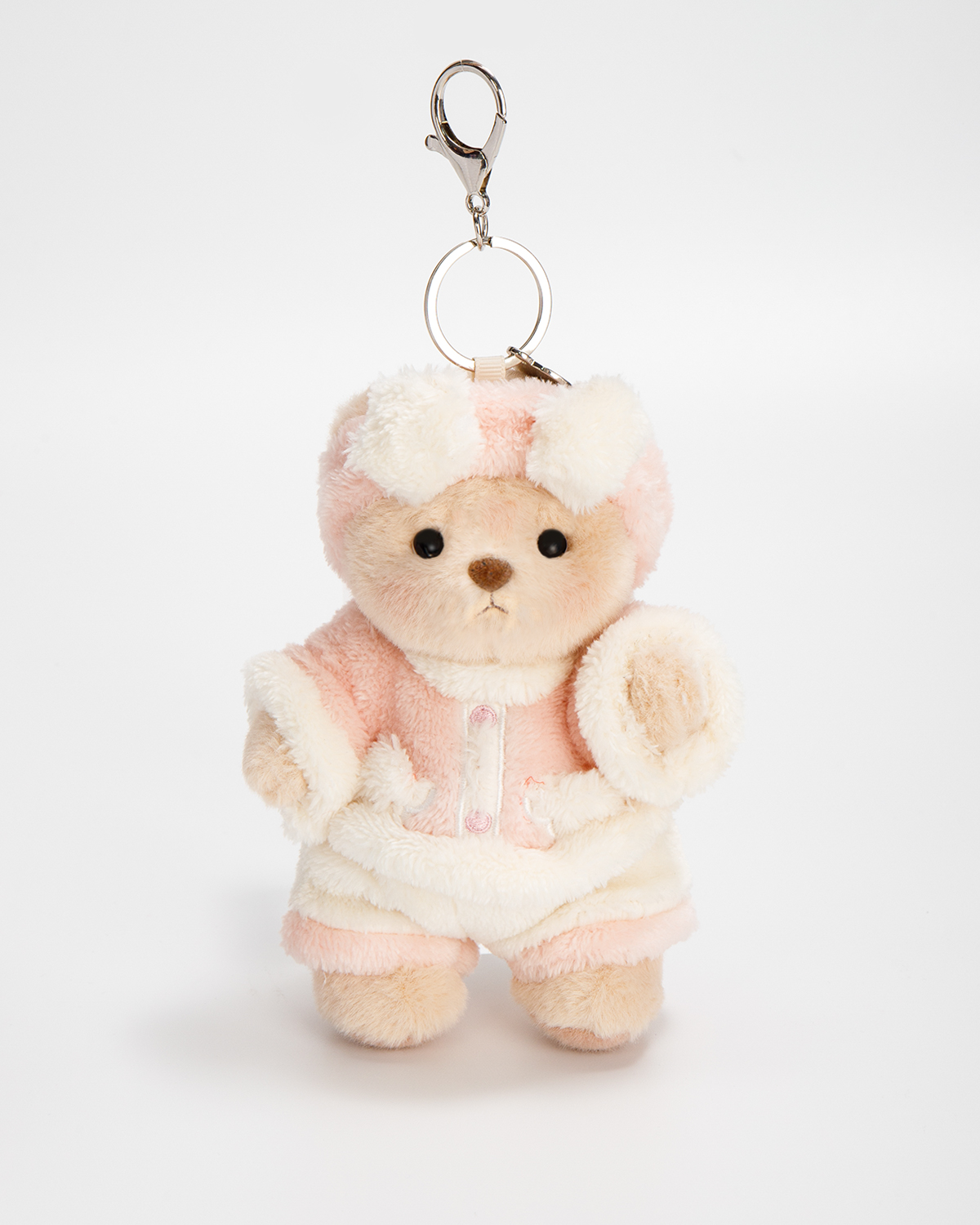 Getahug Star Hairband Pajama Mini Bear | 5.9 Inches Stuffed Animal Bag Charm Keychains Handmade Gift