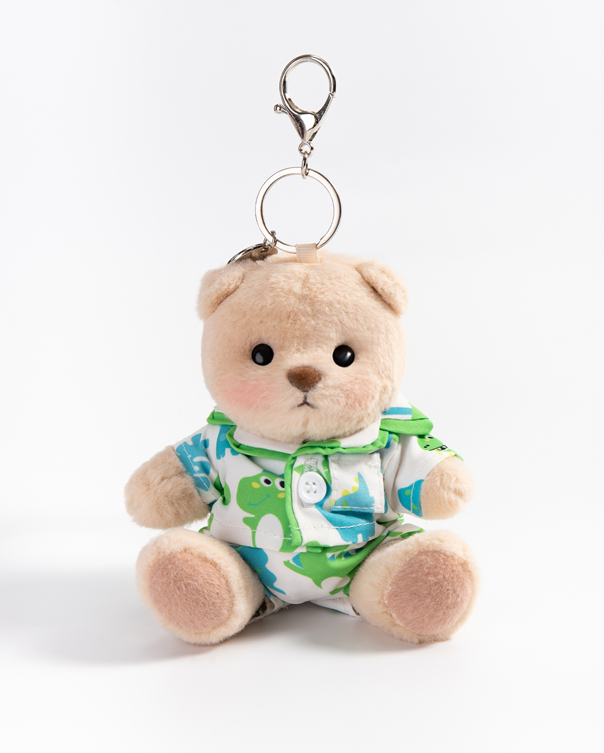 Getahug Dinosaur Pajamas Mini Bear Keychain | 5.9 Inches Plush Bag Charm Stuffed Animal Gift