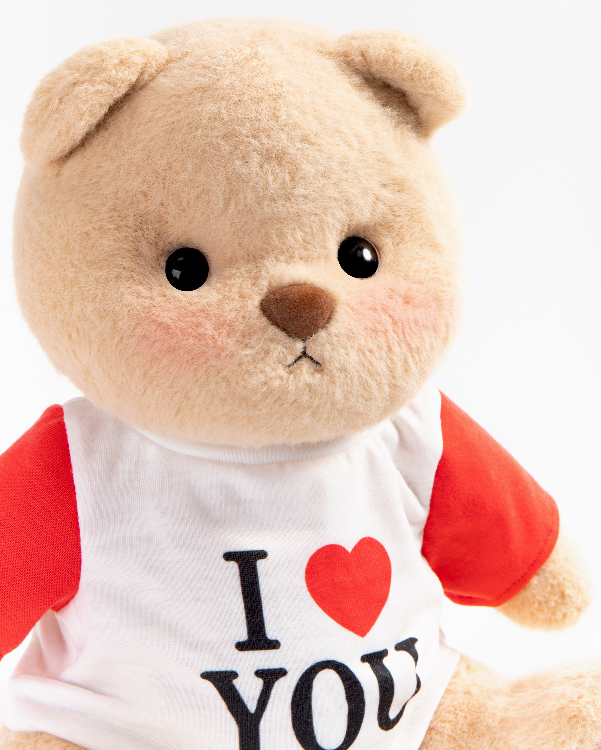 Getahug I Love You Raglan T-Shirt Bear | Handmade Jointed Teddy Bear Stuffed Animal Gift