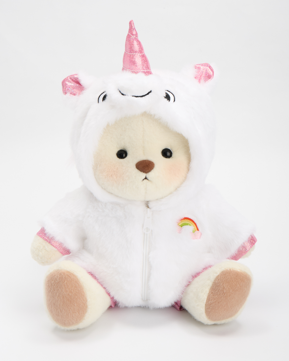 Getahug White Unicorn Bear | Handmade Jointed Stuffed Animal Gift