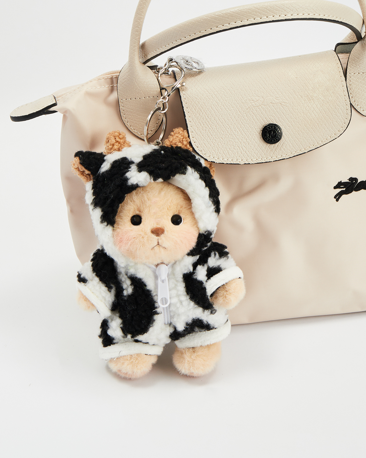 Getahug 5.9 Inches Cute Cow Brown Mini Bear Bag Charm Keychains Gift