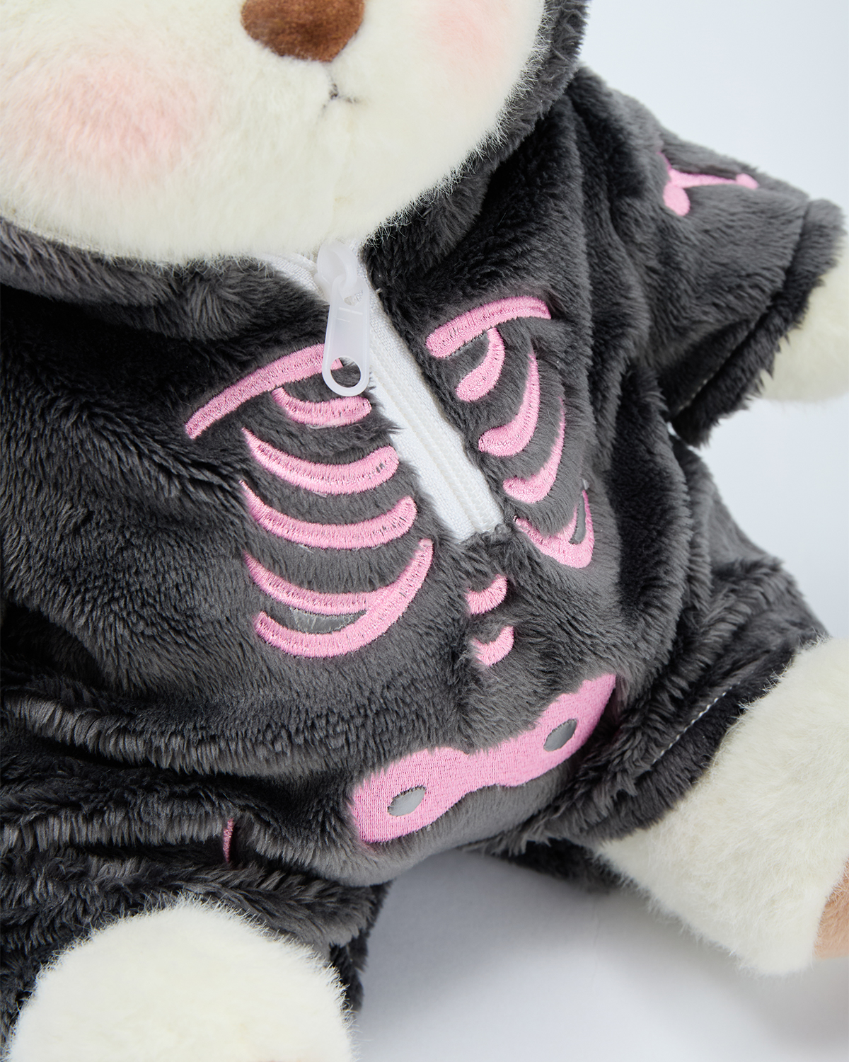 Getahug Halloween Pink Skull Bat Bear | Handmade Jointed Stuffed Animal Gift