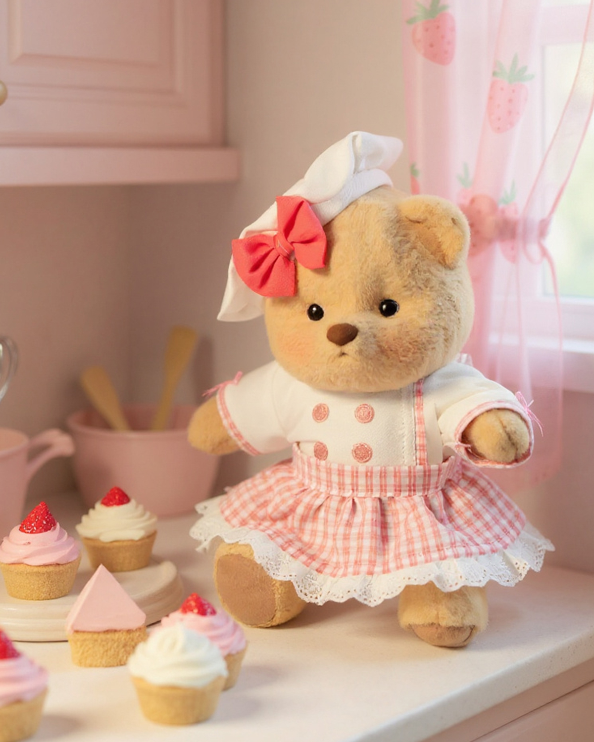 Getahug Sweet Pastry Chef Bear | Handmade Jointed Teddy Bear Gift