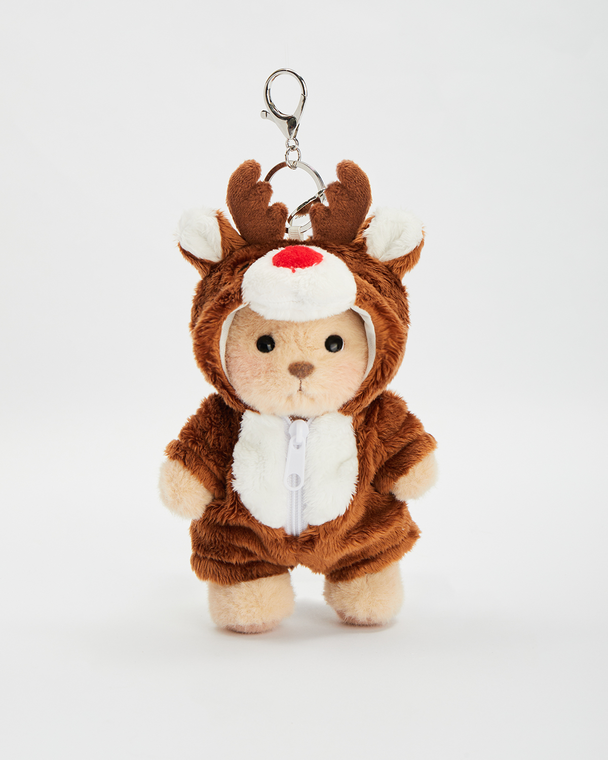 Getahug Brown Reindeer Mini Bear | 5.9 Inches Stuffed Animal Bag Charm Keychains Christmas Gift