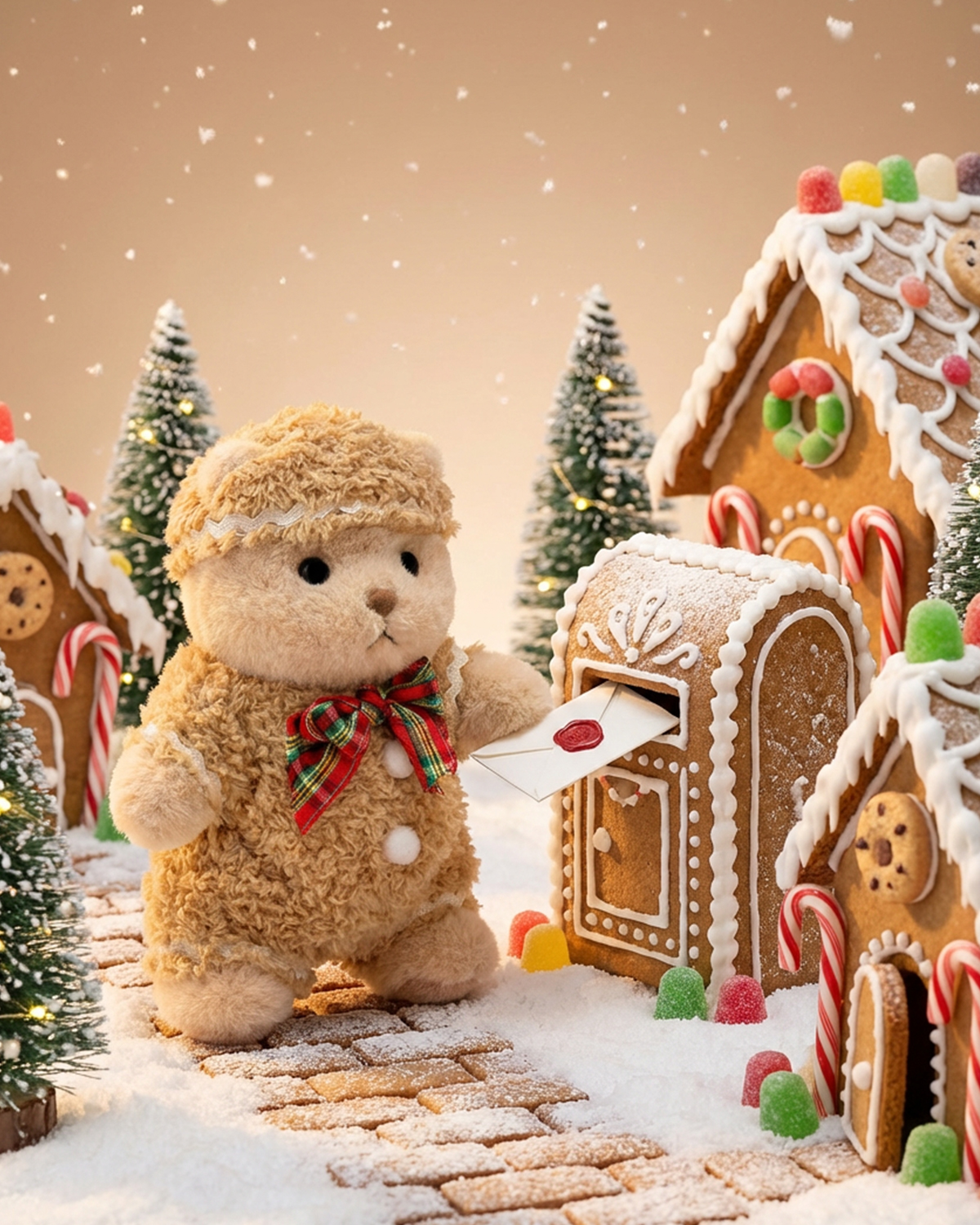 Getahug Gingerbread Man Mini Bear | 5.9 Inches Stuffed Animal Bag Charm Keychains Christmas Gift