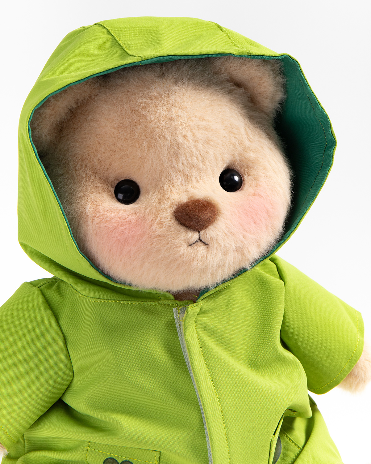 Getahug Frog Hooded Raincoat Bear | Handmade Jointed Teddy Bear Stuffed Animal Gift