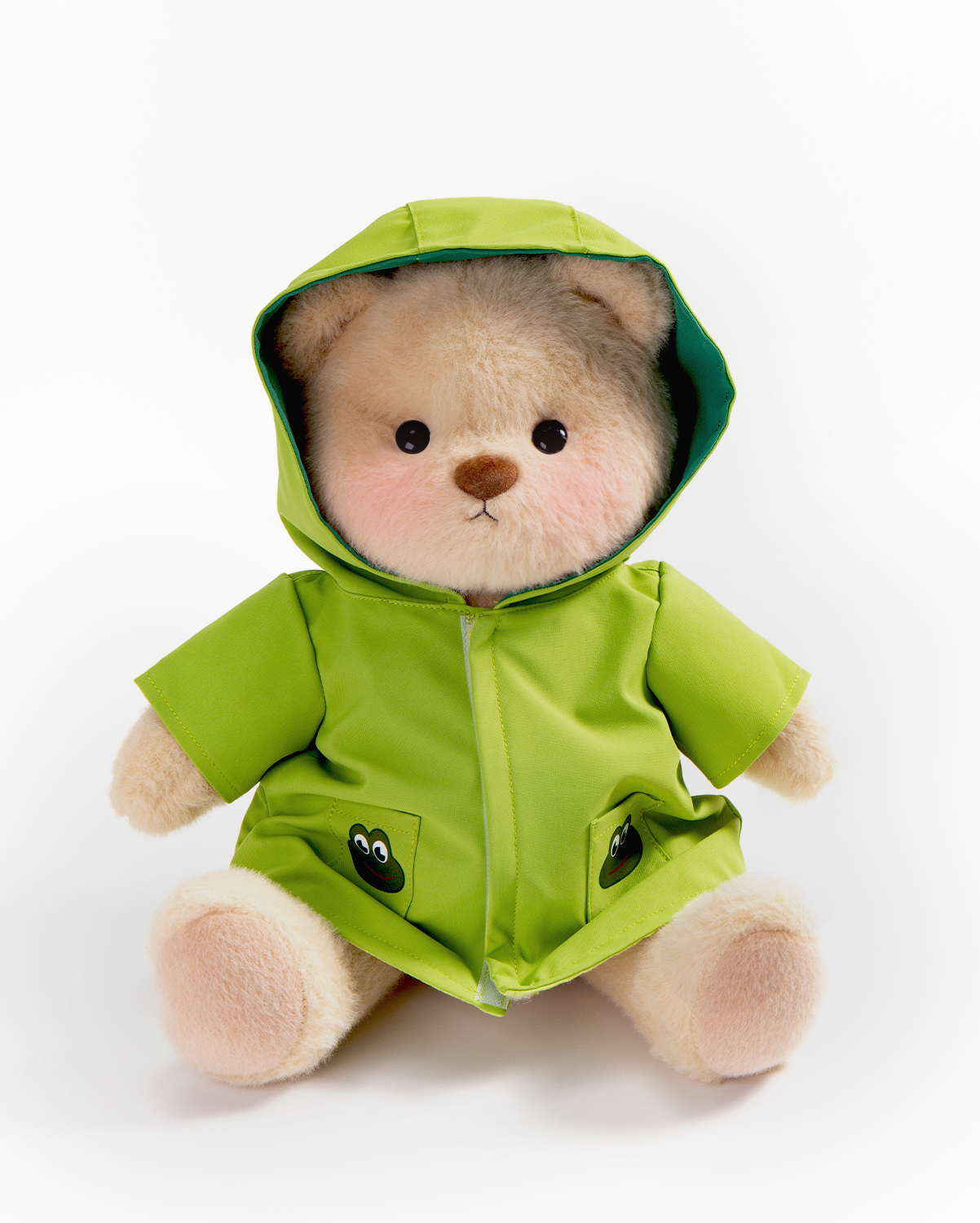 Getahug Frog Hooded Raincoat Bear | Handmade Jointed Teddy Bear Stuffed Animal Gift