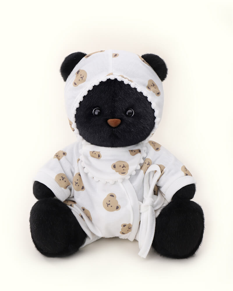 Getahug Teddy Pajamas Black Bear | Handmade Jointed Teddy Bear Gift (Presale)