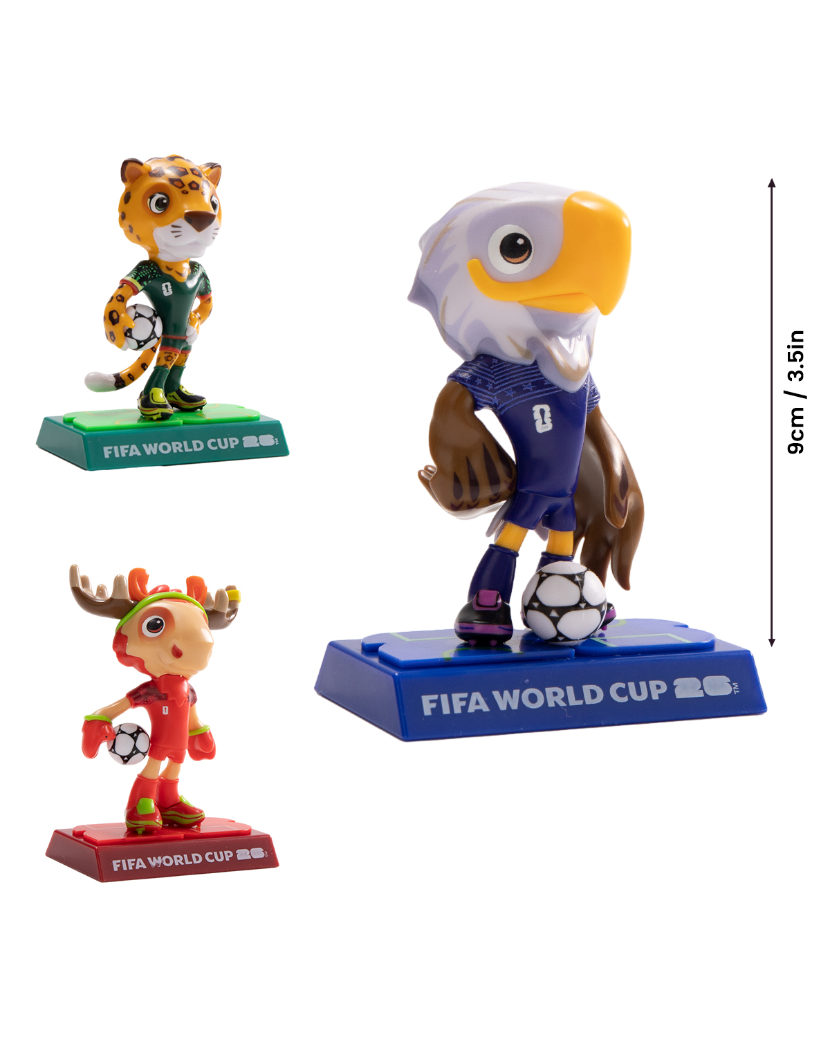 Getahug FIFA World Cup 2026 Official Mascot Figurine Set | Premium Acrylic Display Collectible Gift for Soccer Fans