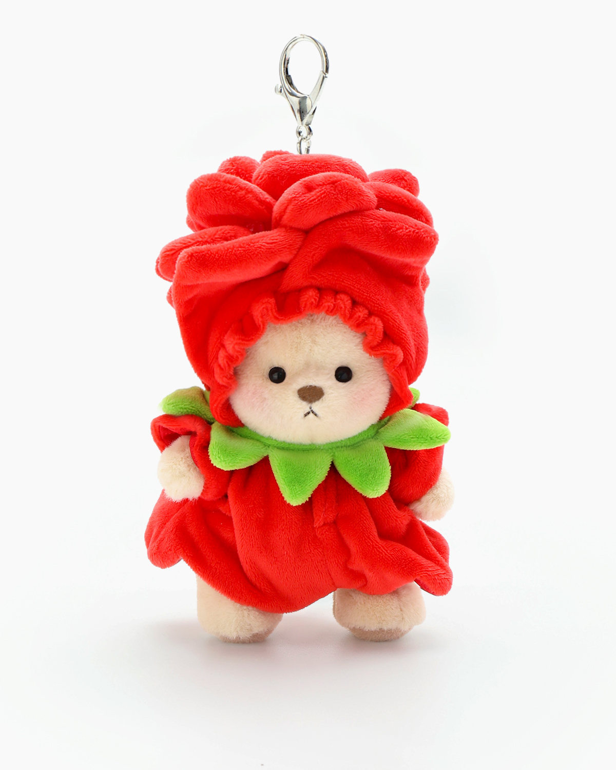 Getahug Romantic Red Rose Mini Bear | 5.9 Inches Plush Bag Charm Stuffed Keychain Valentine Gift