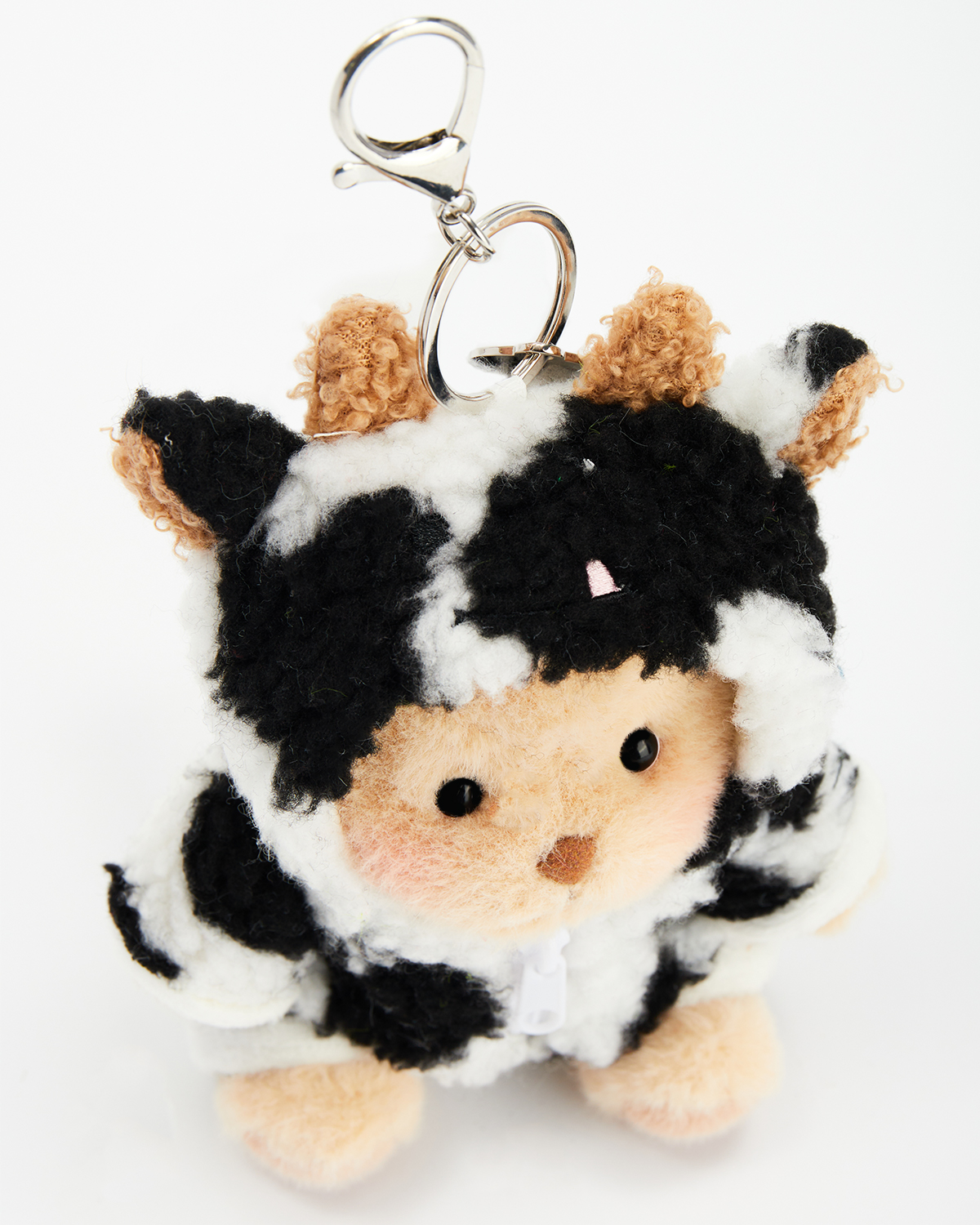 Getahug 5.9 Inches Cute Cow Brown Mini Bear Bag Charm Keychains Gift