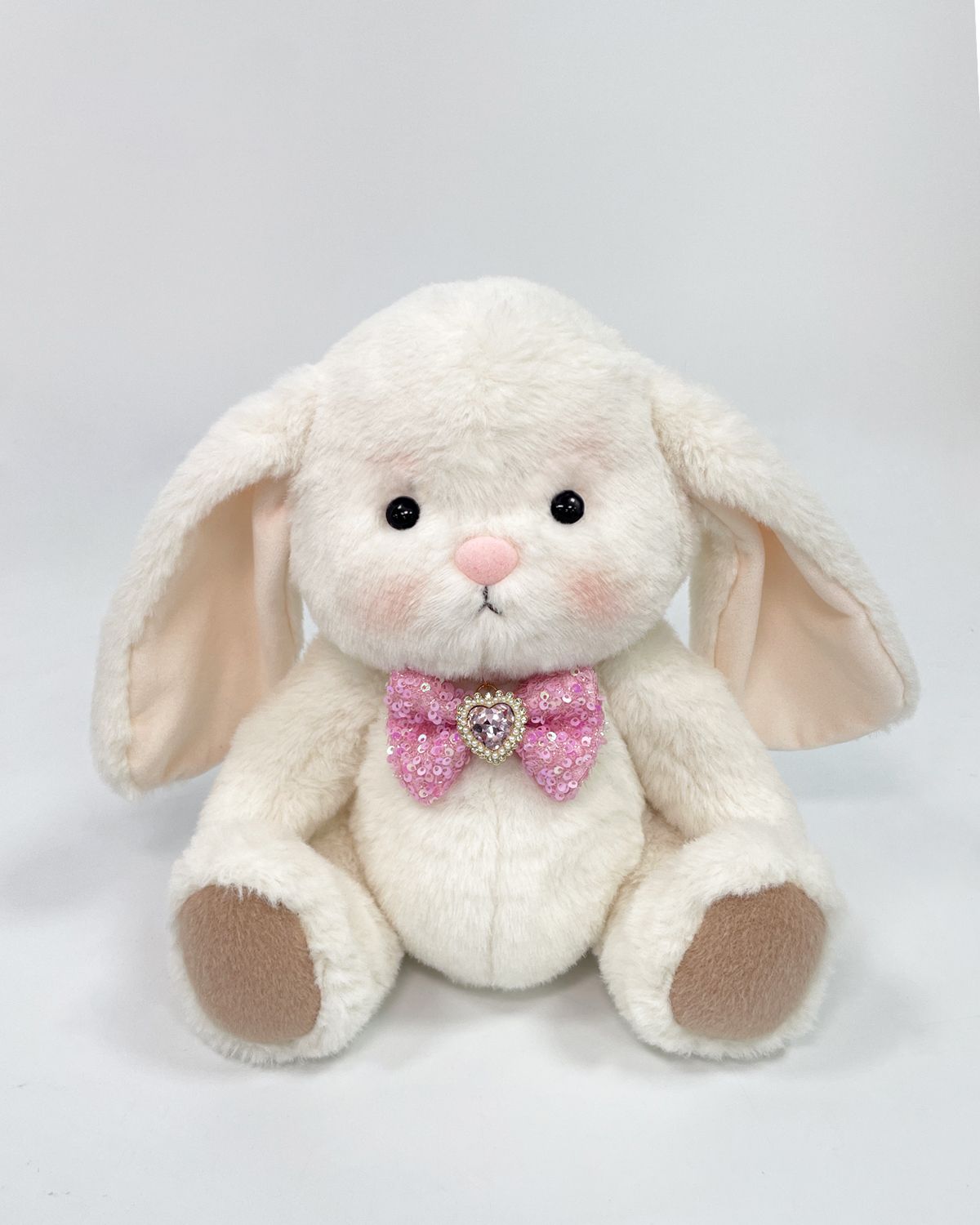 Pink Sequin Bow Pearl Necklace | Suitable for 12 Inches Stuffed Animals