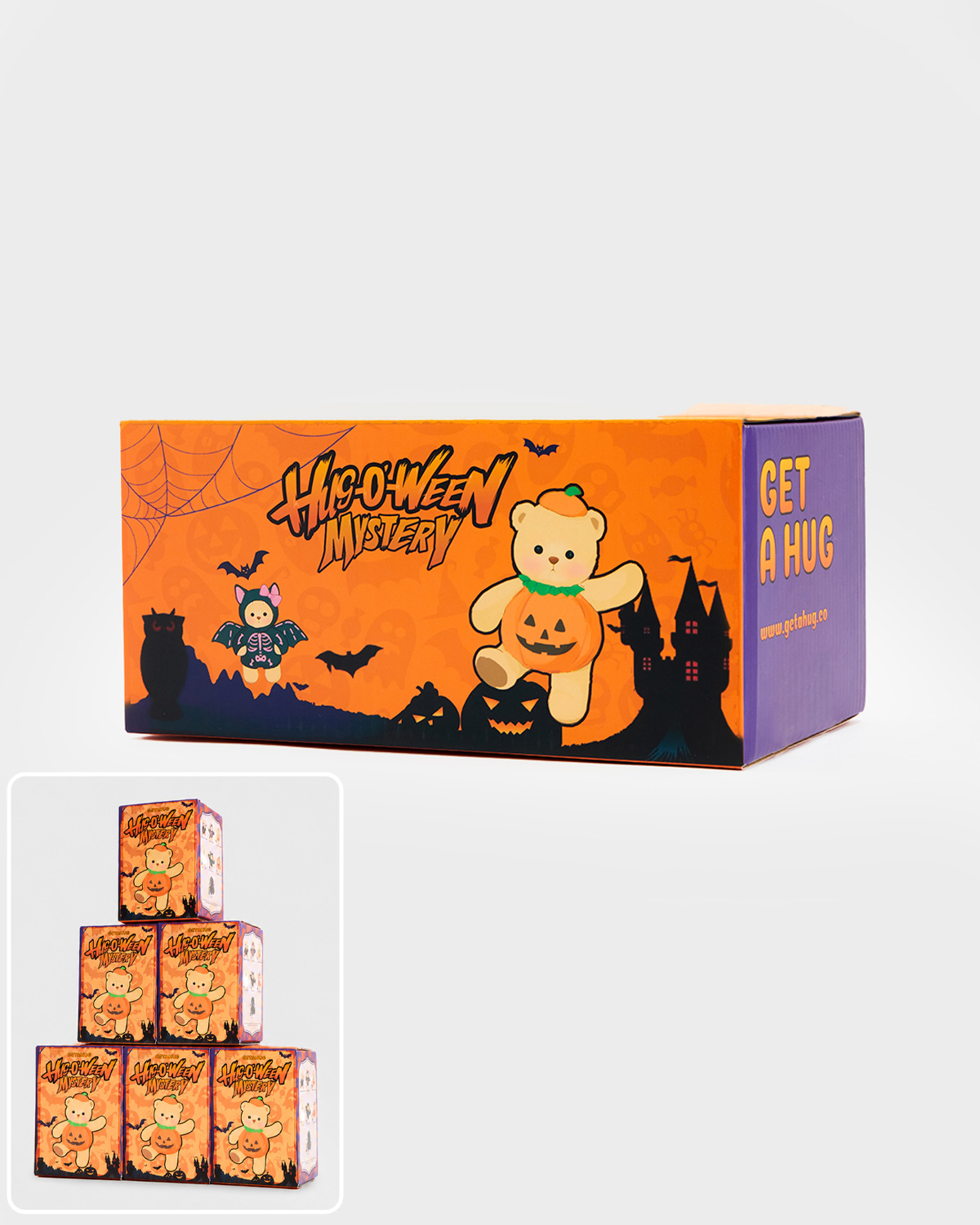 Getahug Hug-o'-Ween Series Mini Bear Plush Blind Box | Halloween Limited Edition 5.9 Inches Pendant Keychains Bag Charm Gifts