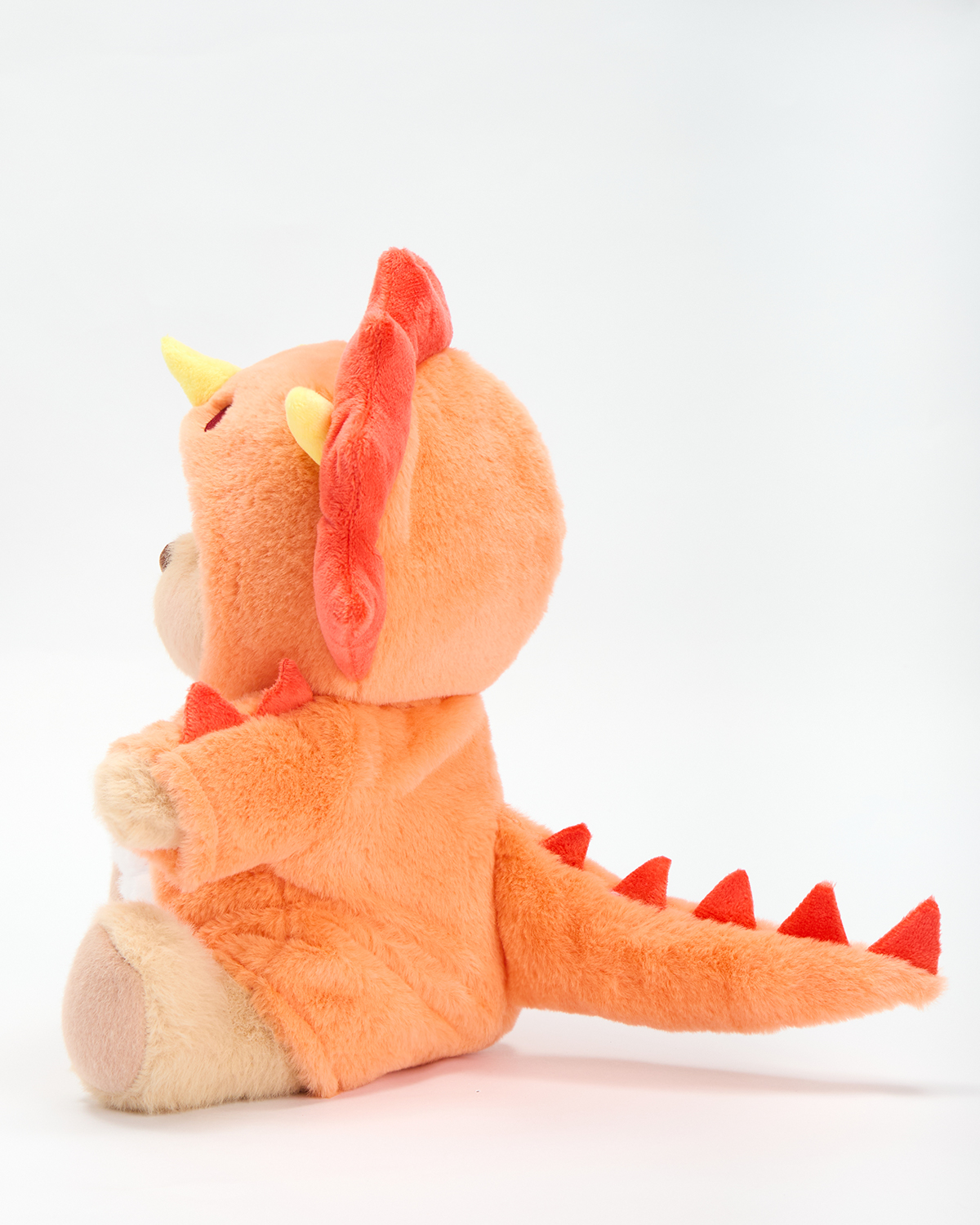 Getahug Orange Triceratops Bear | Handmade Jointed Stuffed Animal Gift