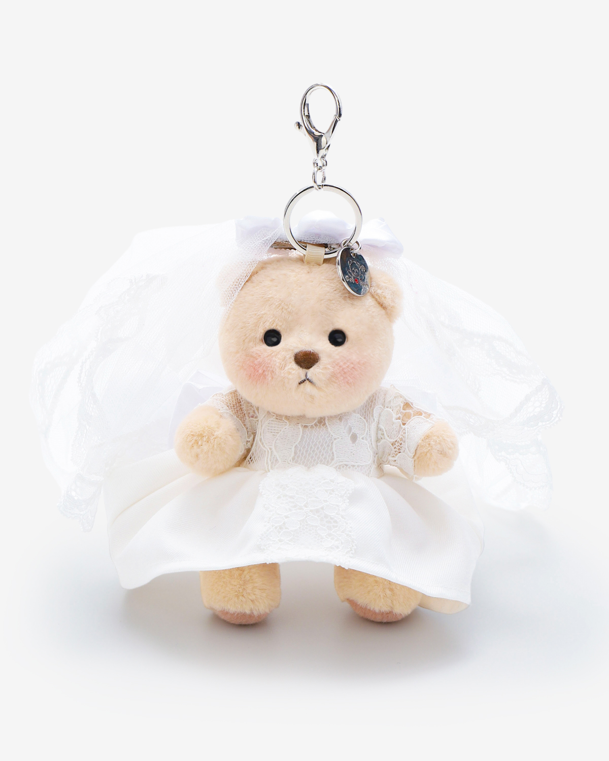 Getahug Romantic Lace Wedding Dress Mini Bear | 5.9 Inches Plush Bag C