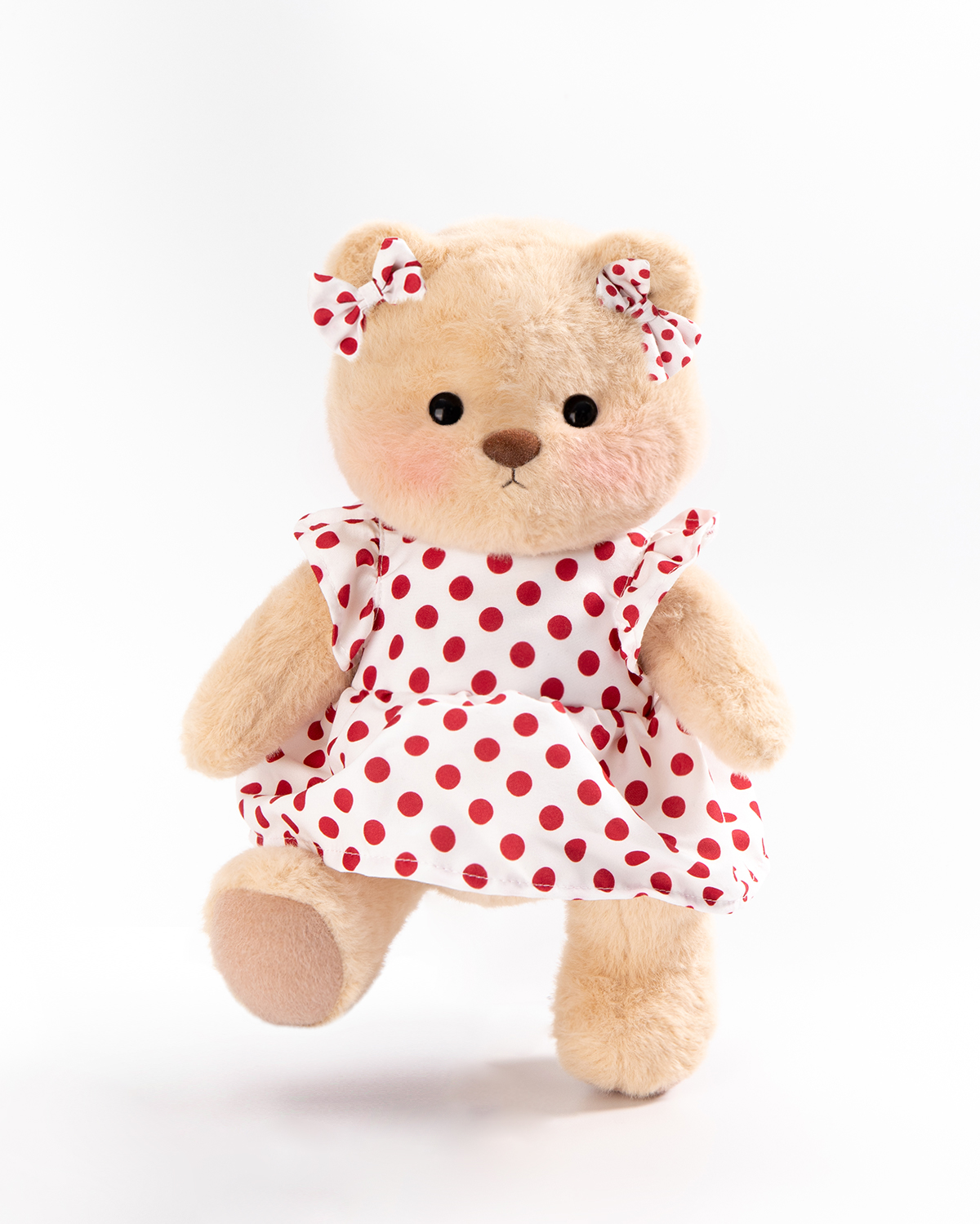 Getahug Sunny Polka Dot Dress Bear | Handmade Jointed Teddy Bear Stuffed Animal Gift