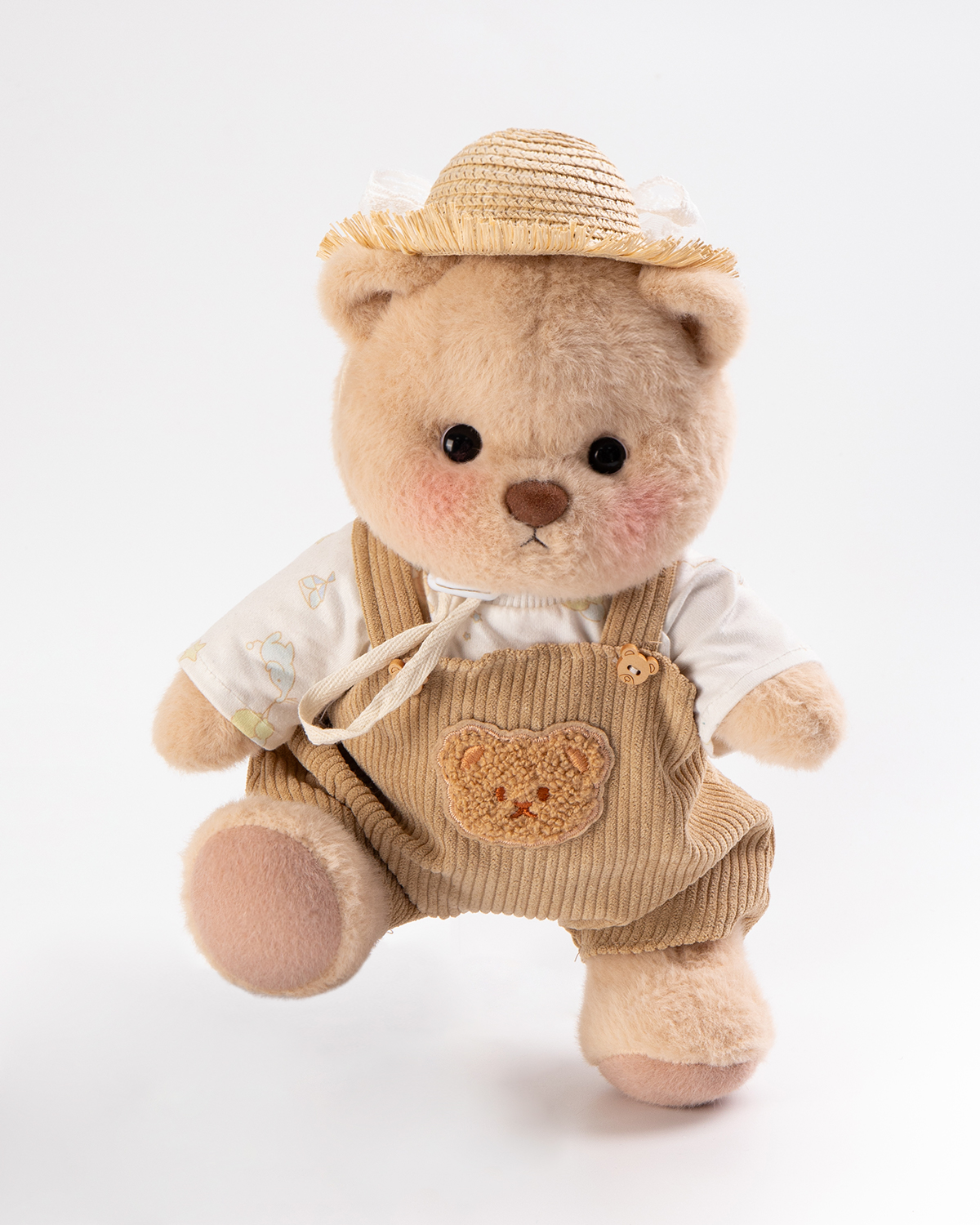 Lace Bow Straw Hat | Accessories Suitable for 12 Inches Stuffed Animals