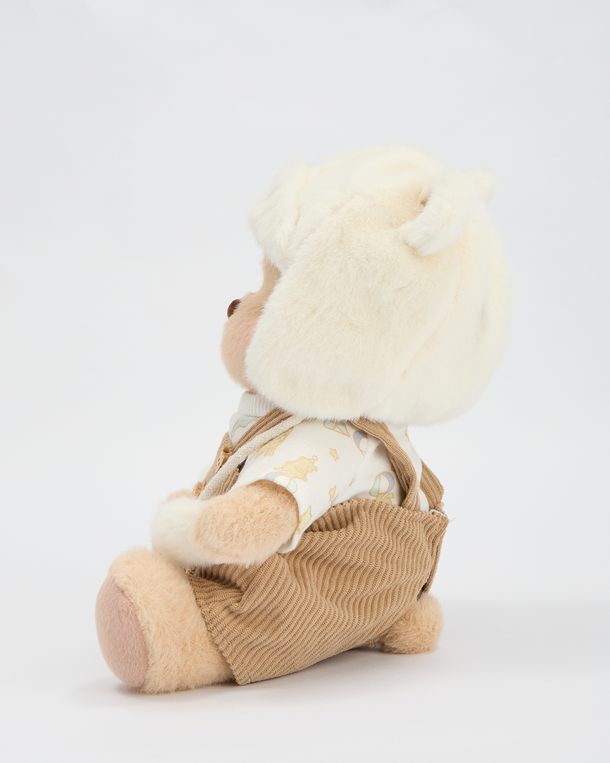 Getahug White Mink Hat White Teddy Bear | Handmade Jointed Toy Gift