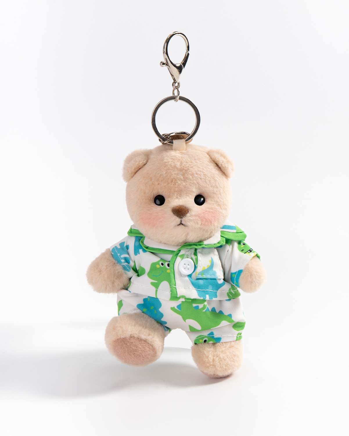 Getahug Dinosaur Pajamas Mini Bear Keychain | 5.9 Inches Plush Bag Charm Stuffed Animal Gift