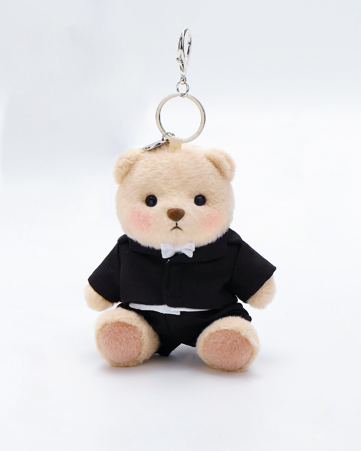 Getahug Black Wedding Suit Mini Bear | 5.9 Inches Plush Bag Charm Stuffed Keychain Valentine Gift