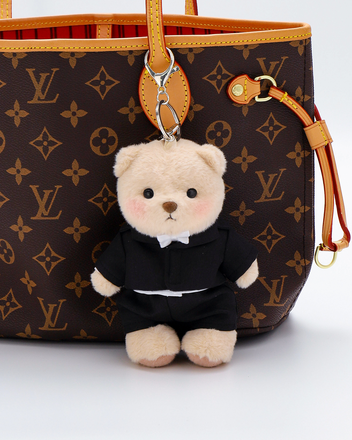 Getahug Black Wedding Suit Mini Bear | 5.9 Inches Plush Bag Charm Stuffed Keychain Valentine Gift