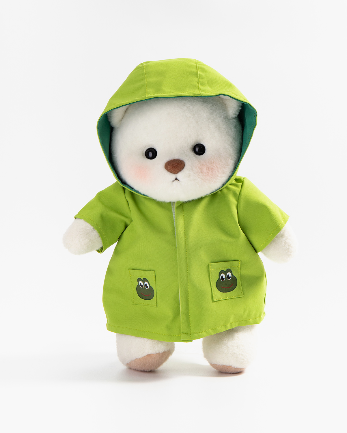Getahug Frog Hooded Raincoat Bear | Handmade Jointed Teddy Bear Stuffed Animal Gift