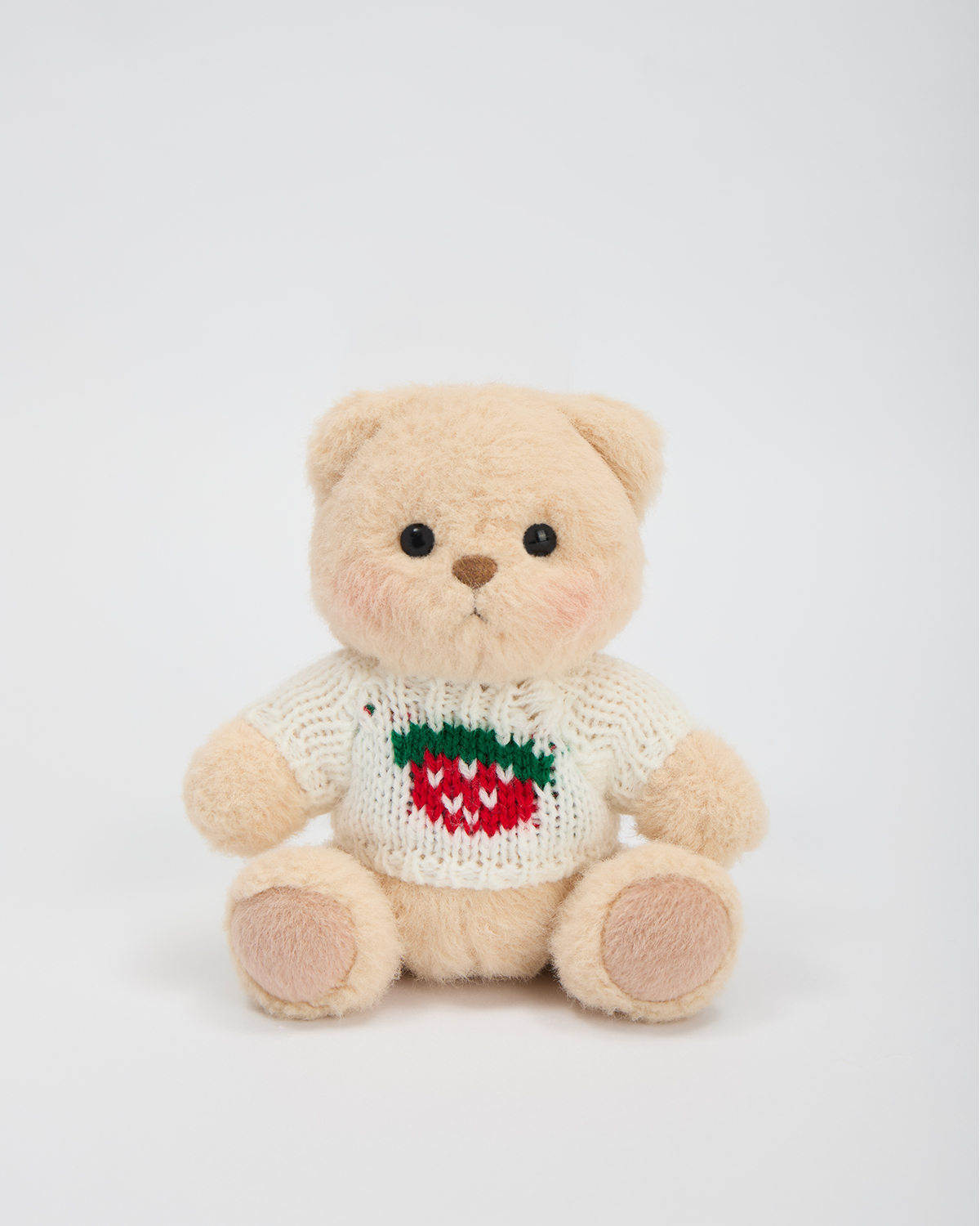 Getahug 5.9 Inches Strawberry White Sweater Brown Mini Bear Bag Charm Keychains Gift