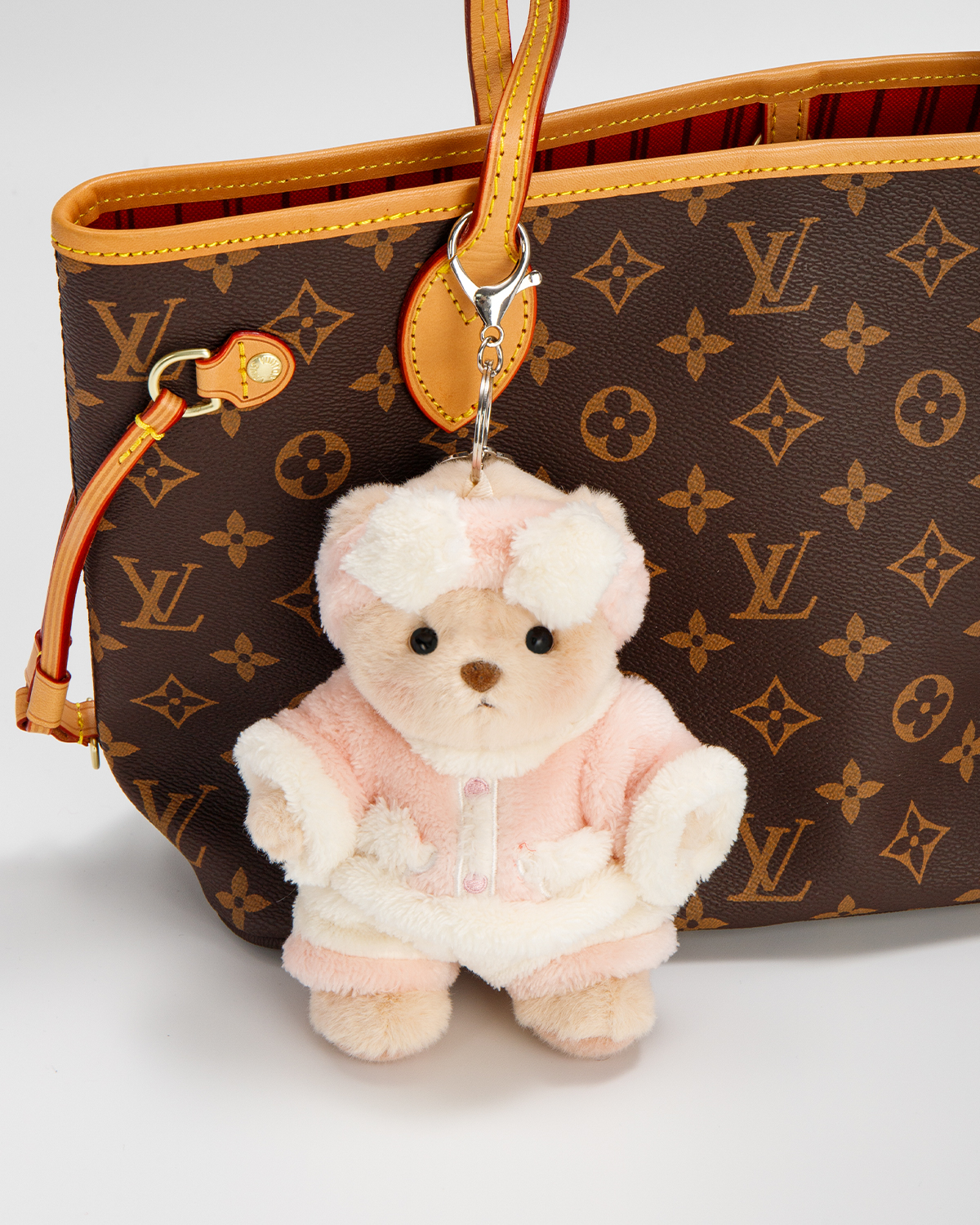 Getahug Star Hairband Pajama Mini Bear | 5.9 Inches Stuffed Animal Bag Charm Keychains Handmade Gift