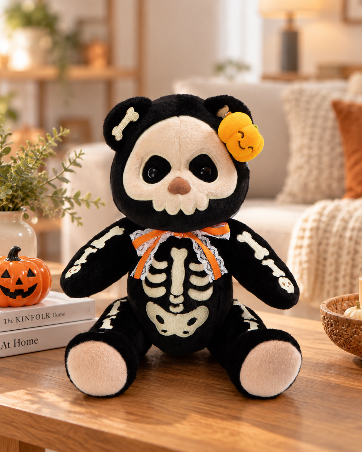 Getahug Halloween Skeleton Teddy Bear | Halloween Limited Edition Handmade Jointed Stuffed Animal Gift