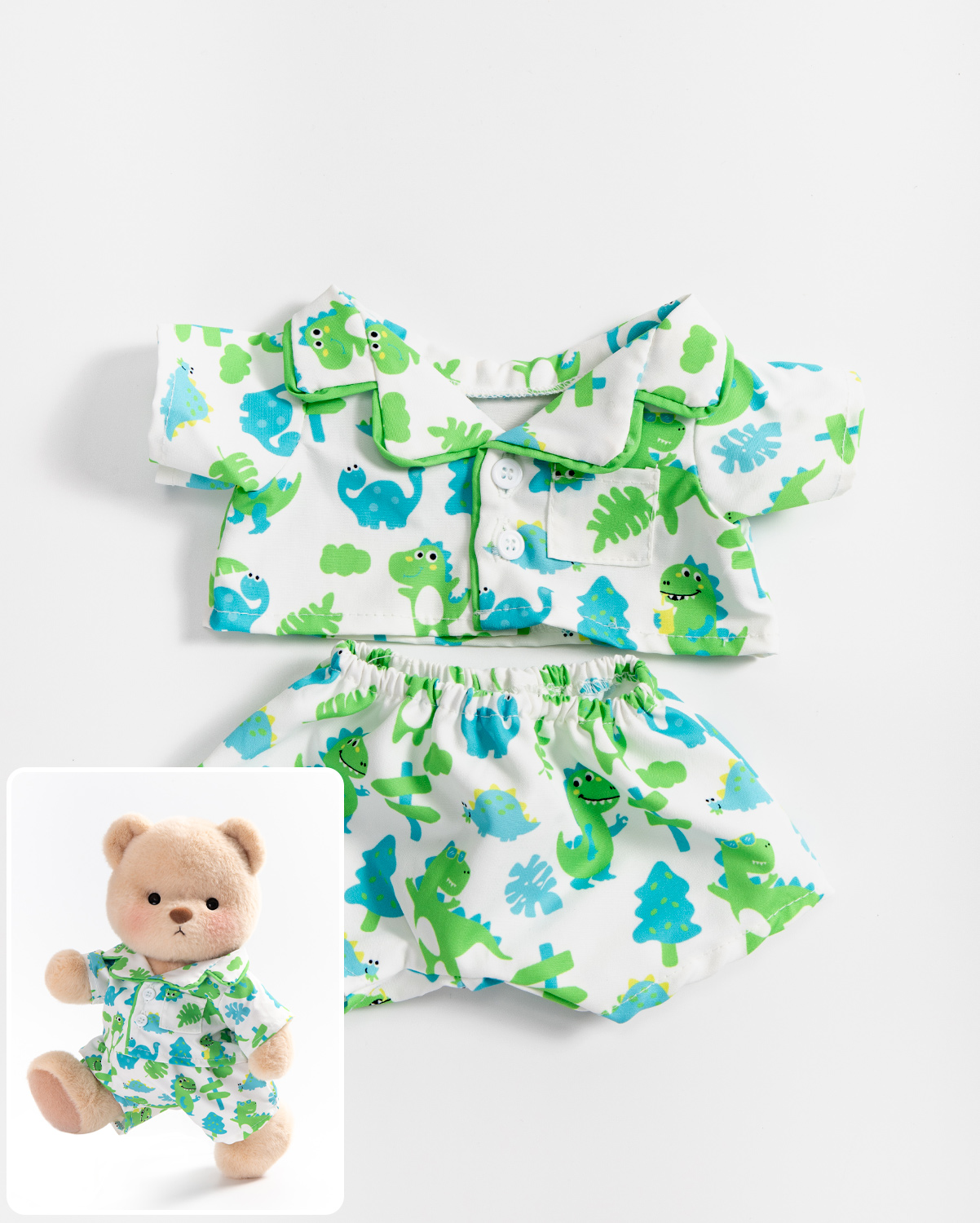 Getahug Dinosaur Pajama Bear | Handmade Jointed Teddy Bear Stuffed Animal Gift