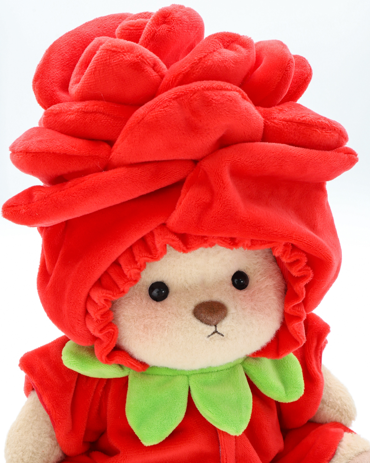 Getahug Love Red Rose Bear | Valentine's Day Handmade Jointed Stuffed Animal Gift