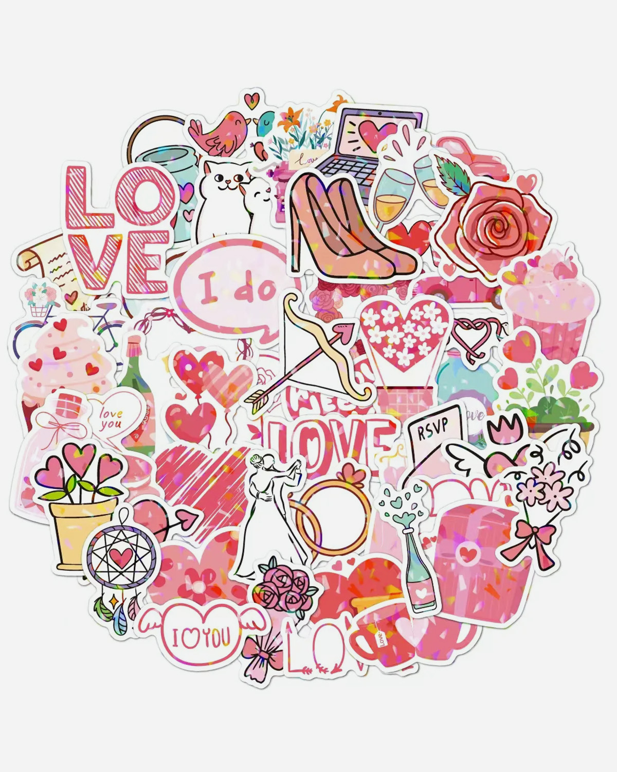 Valentine's Day Stickers 50 pcs