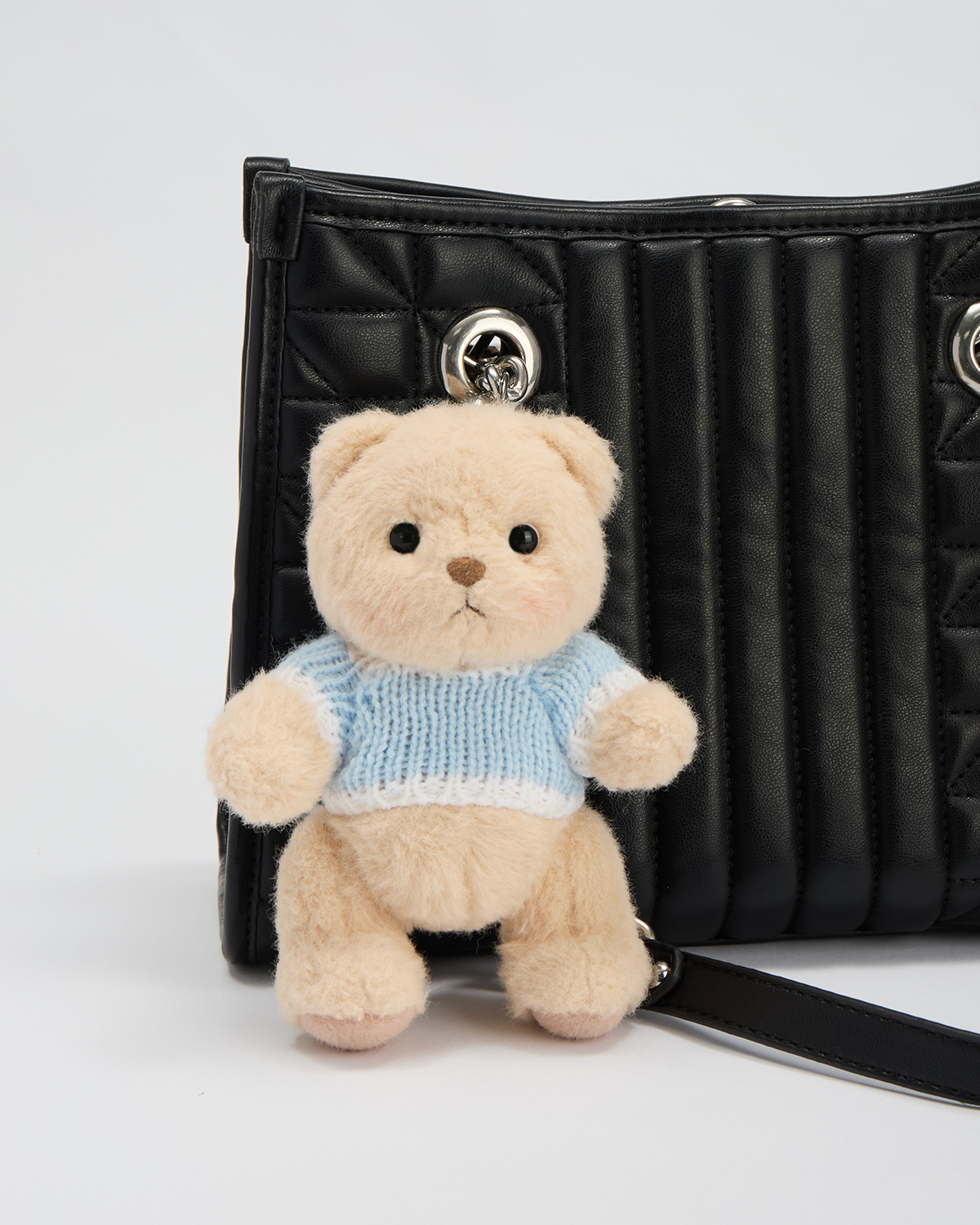 Getahug 5.9 Inches Blue Sweater Brown Mini Bear Bag Charm Keychains Gift