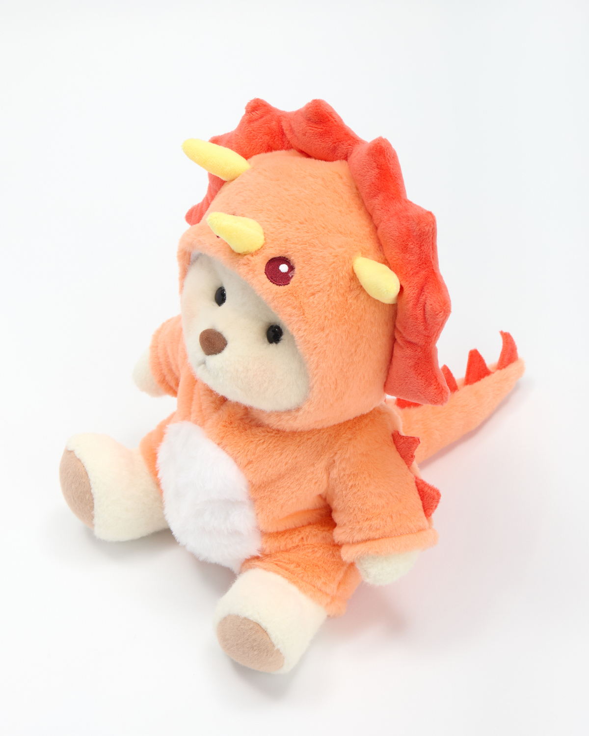 Getahug Orange Triceratops Bear | Handmade Jointed Stuffed Animal Gift