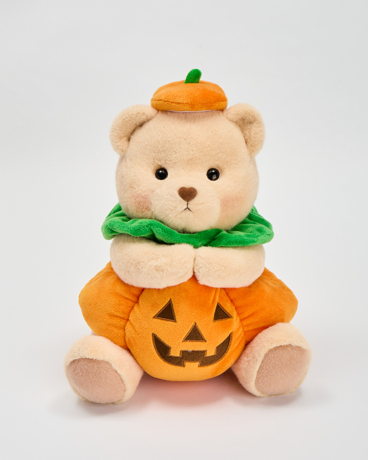 Getahug Spooky Pumpkin Teddy Bear with Magnetic Hands | Handmade Jointed Stuffed Animal Gift