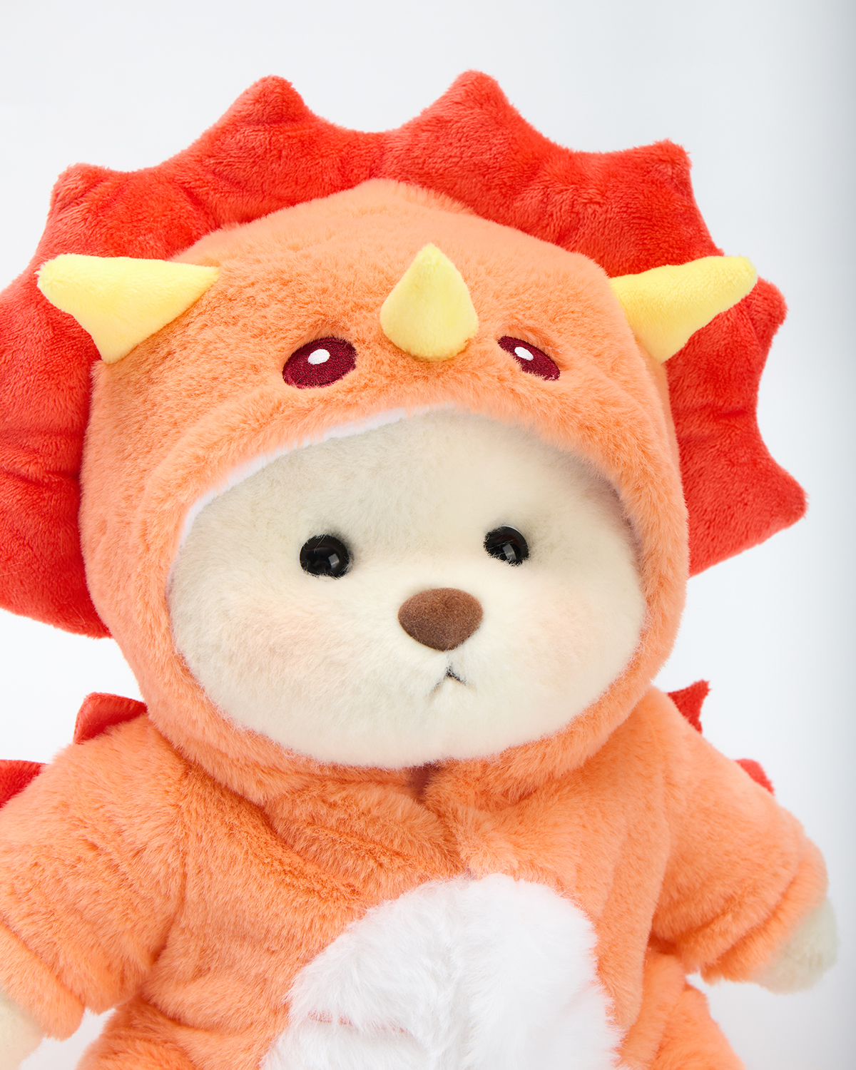 Getahug Orange Triceratops Bear | Handmade Jointed Stuffed Animal Gift