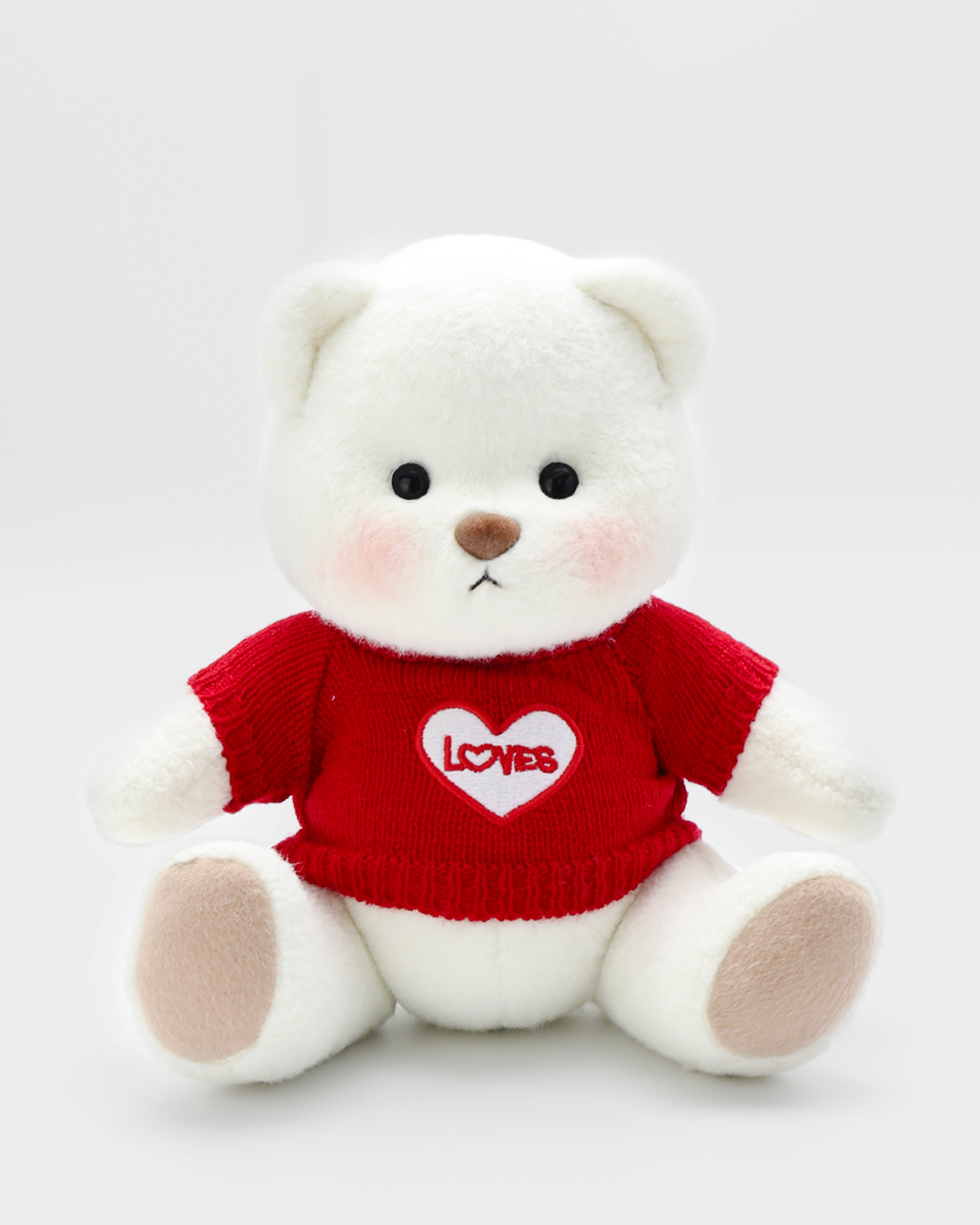 Getahug Red Love Sweater Bear | Handmade Jointed Stuffed Animal Gift