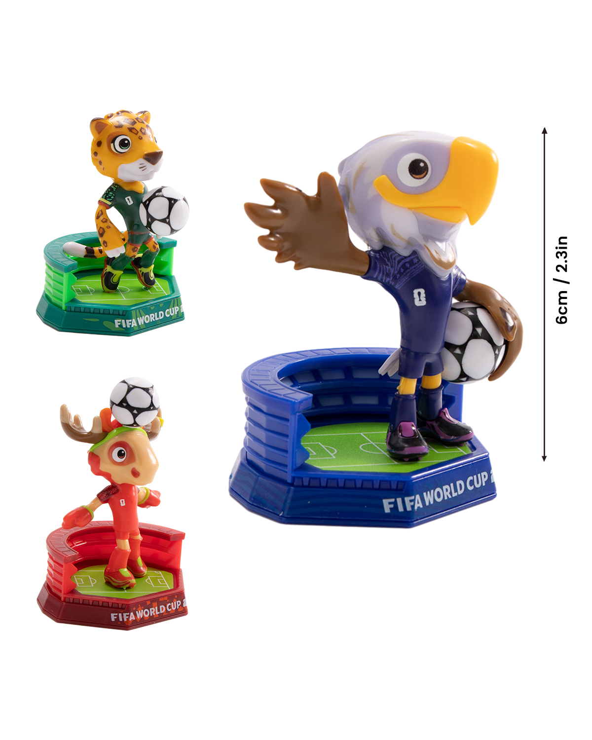 Getahug FIFA World Cup 2026 Official Mascot Figurine Set | Premium Acrylic Display Collectible Gift for Soccer Fans